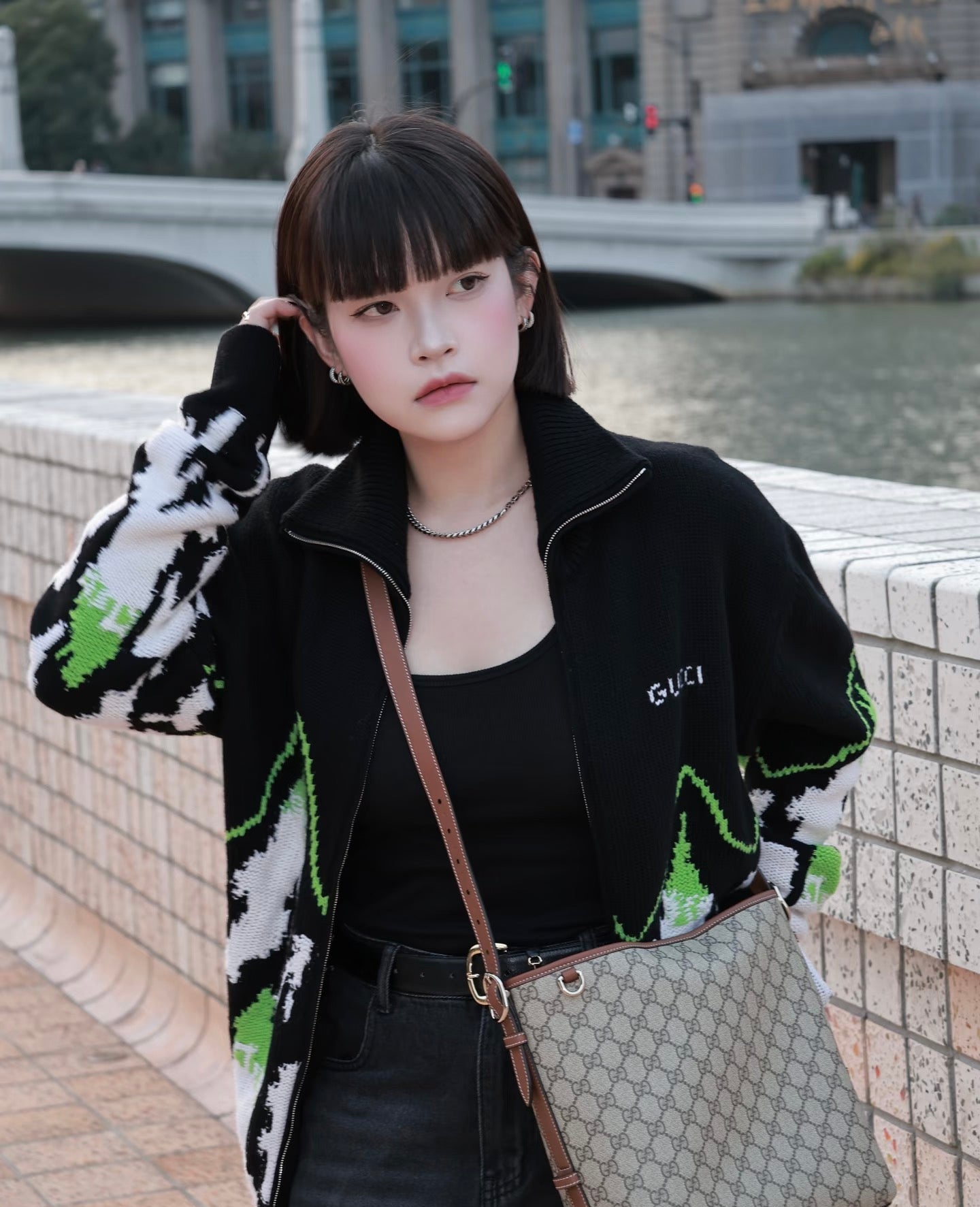 25FW  jacquard cardigan jacket