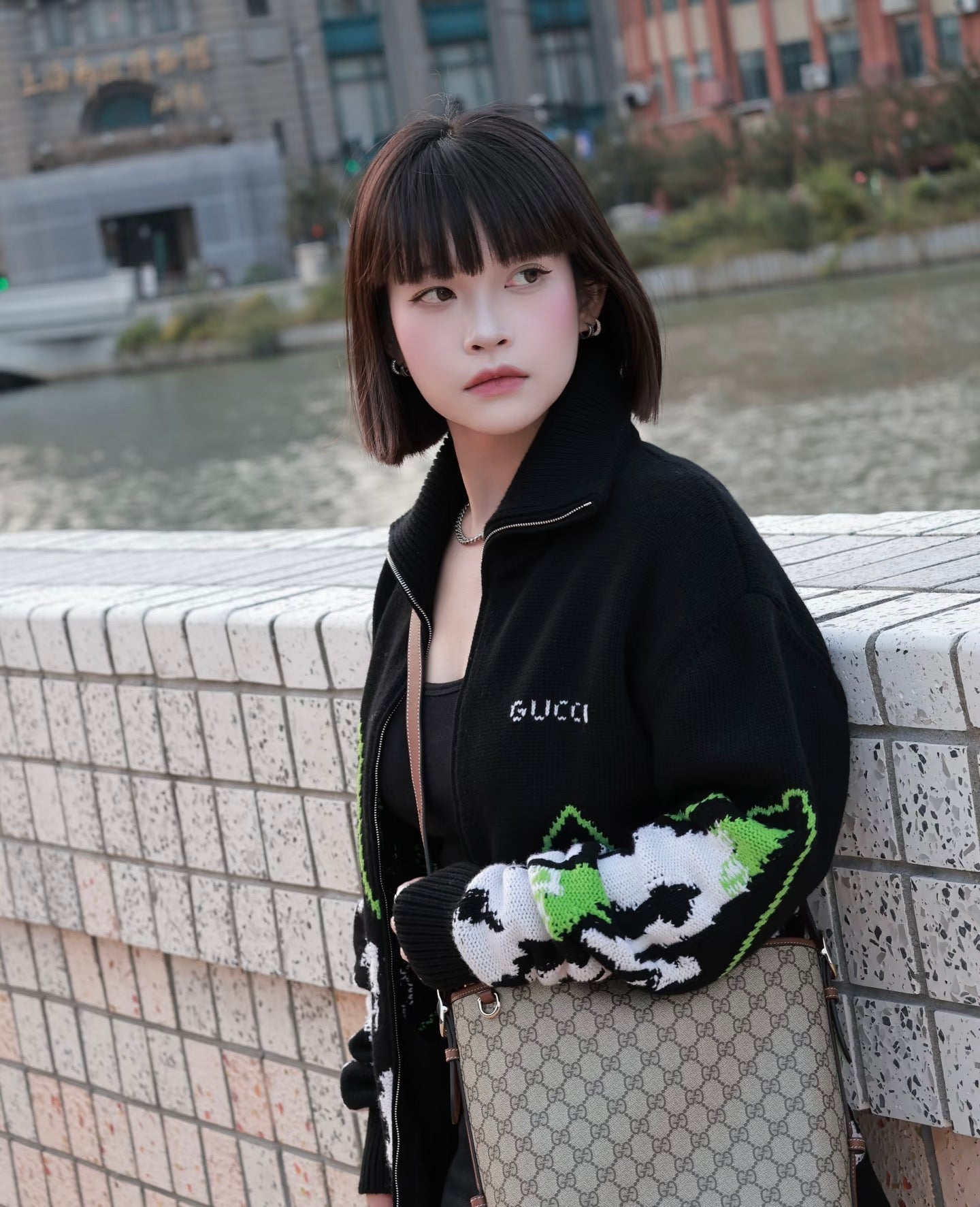 25FW  jacquard cardigan jacket