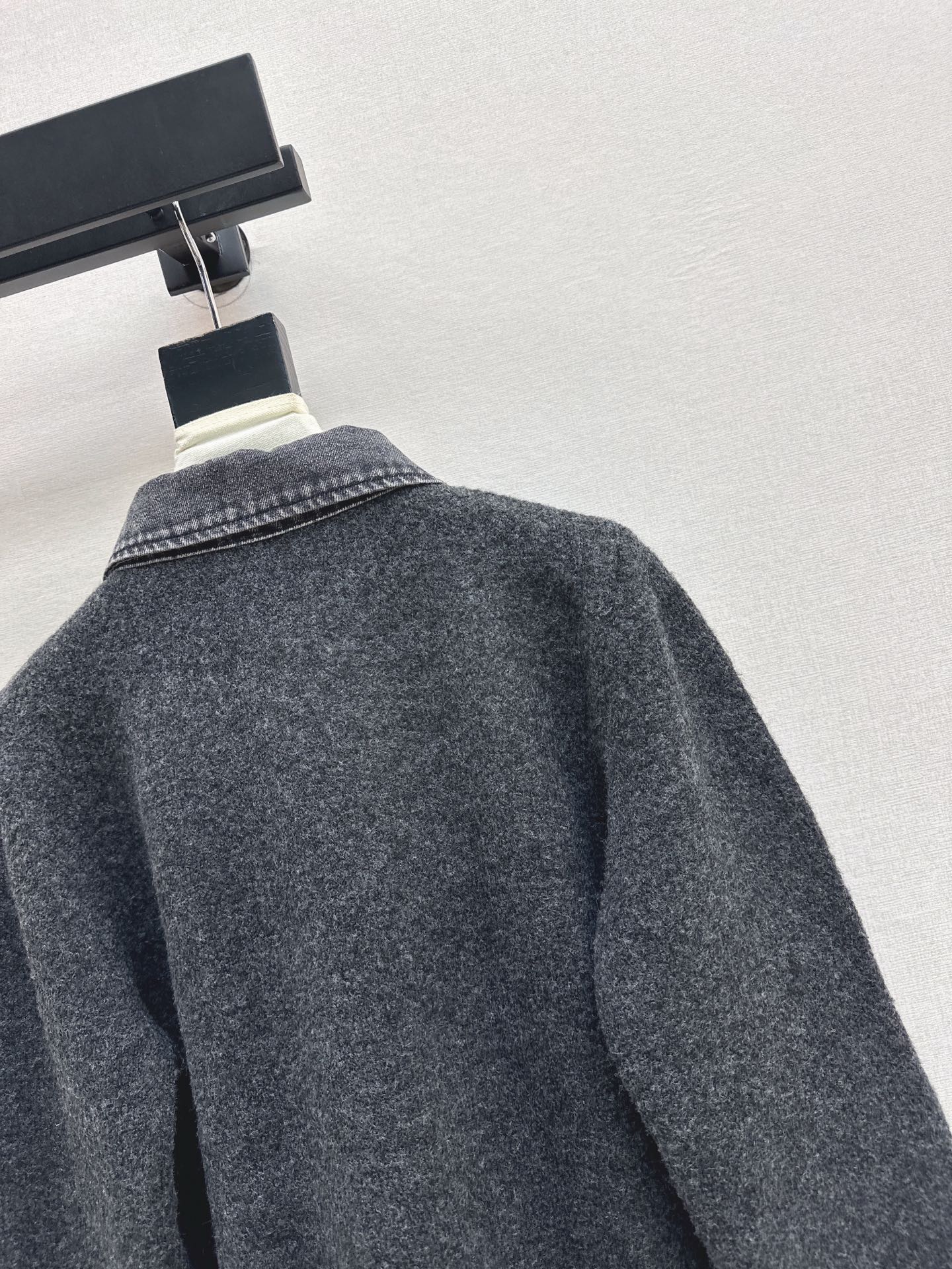25FW  contrast denim polo sweater