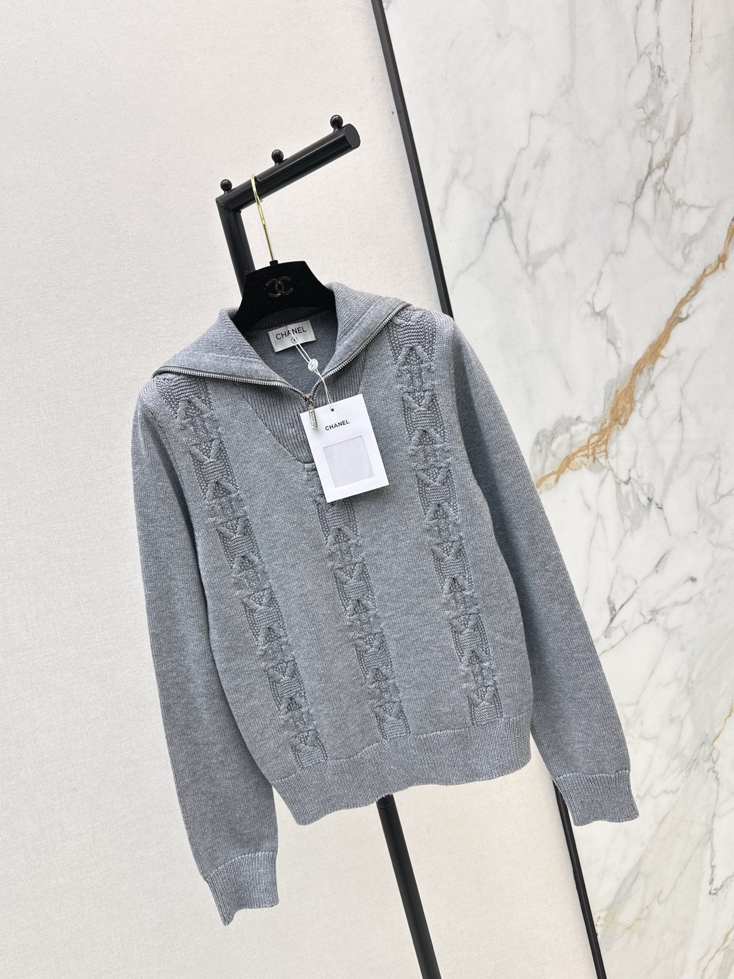 25FW  zip knit jumper