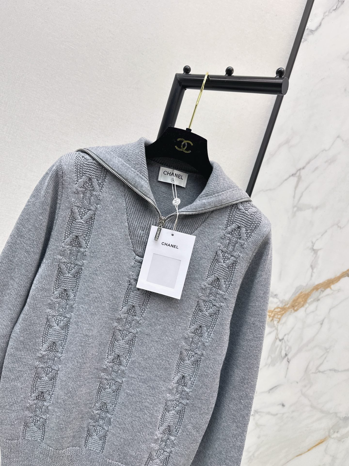 25FW  zip knit jumper