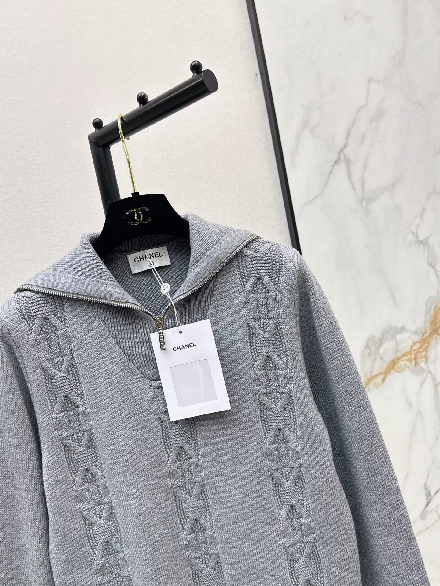 25FW  zip knit jumper