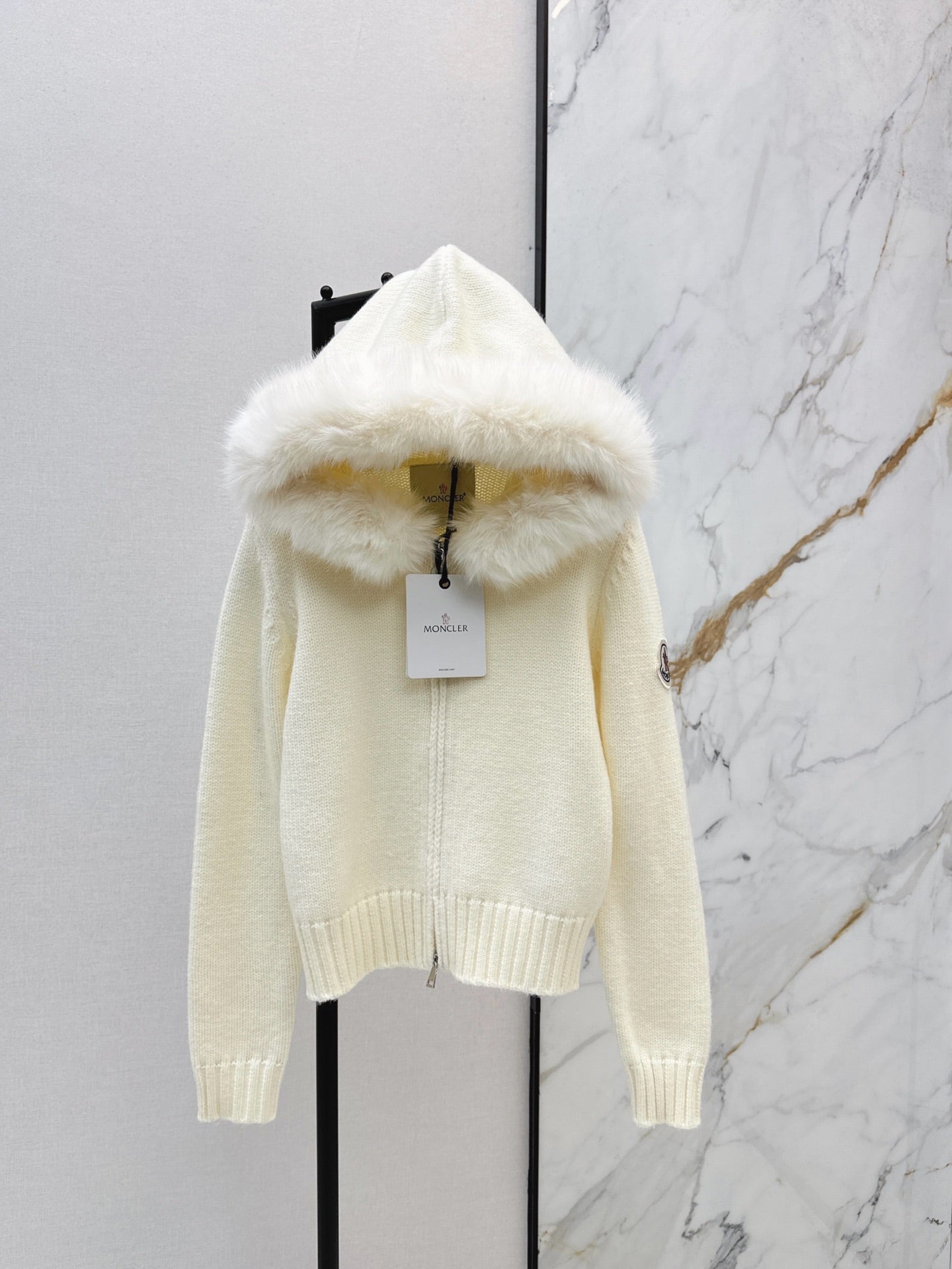 25FW  detachable fur knit cardigan