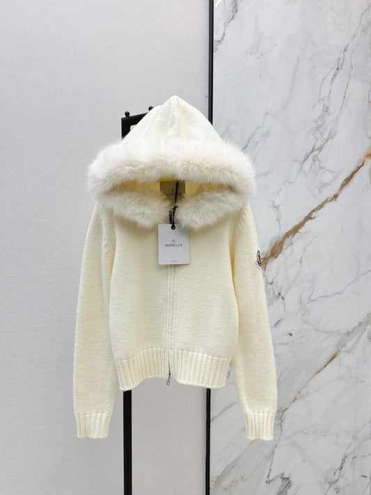 25FW  detachable fur knit cardigan