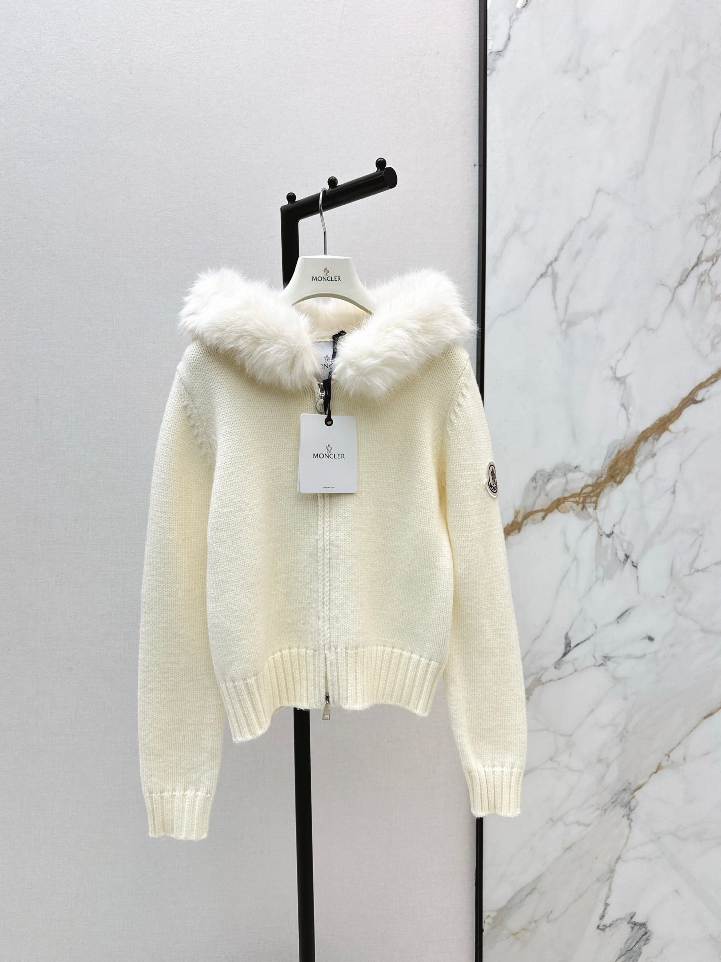 25FW  detachable fur knit cardigan
