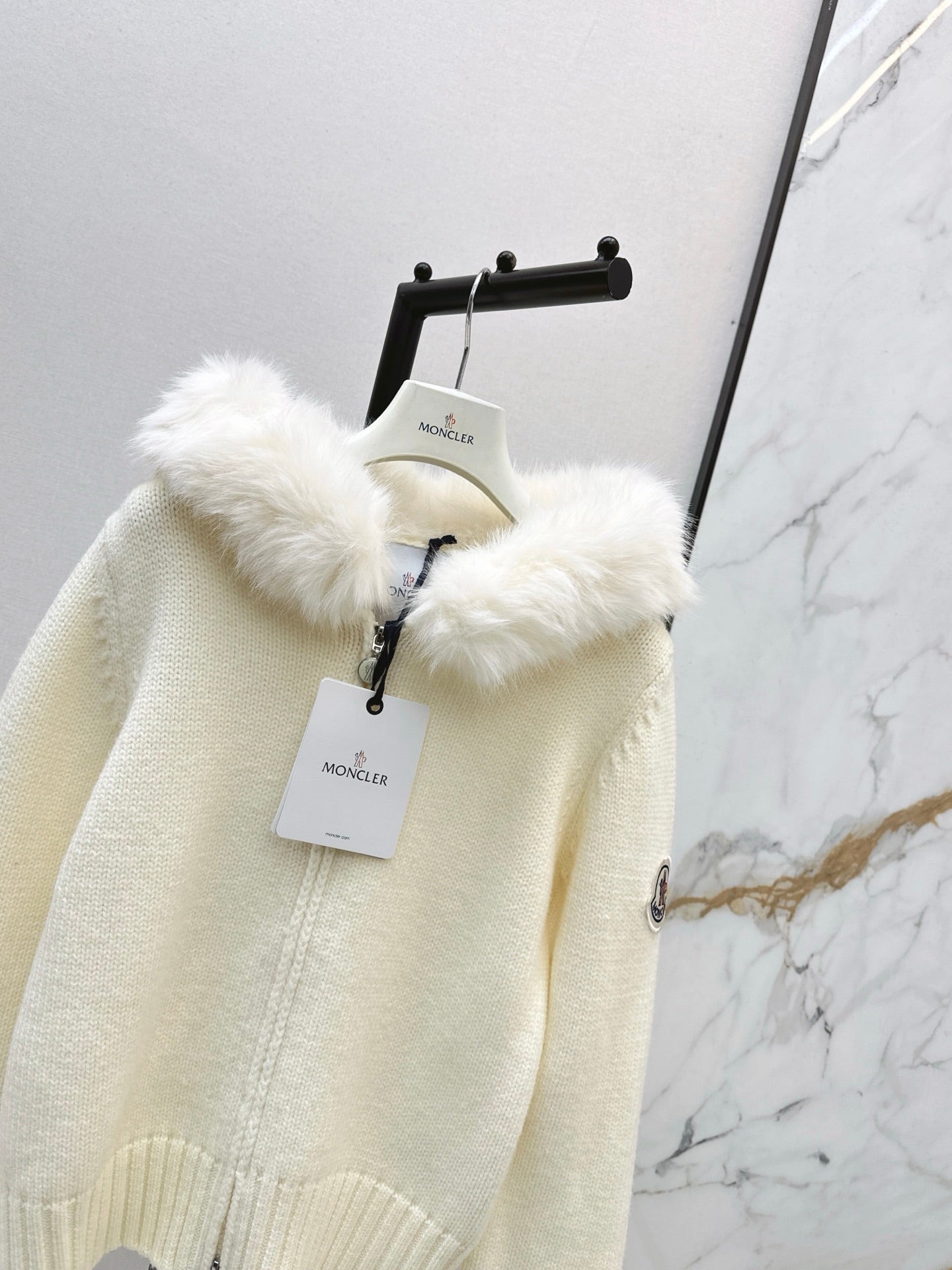 25FW  detachable fur knit cardigan