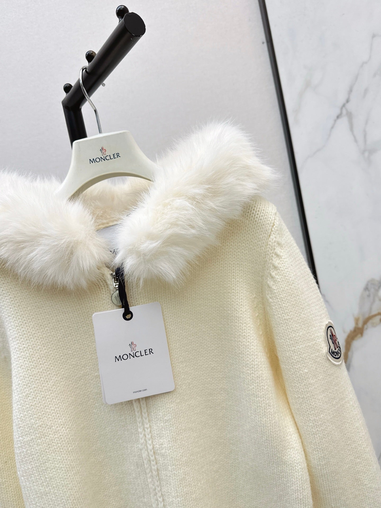 25FW  detachable fur knit cardigan