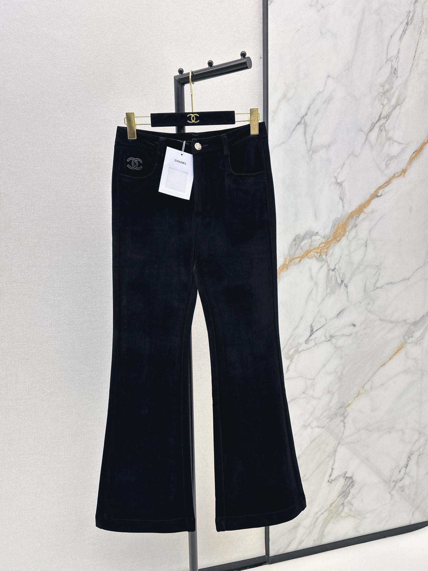 25FW velvet flared pants