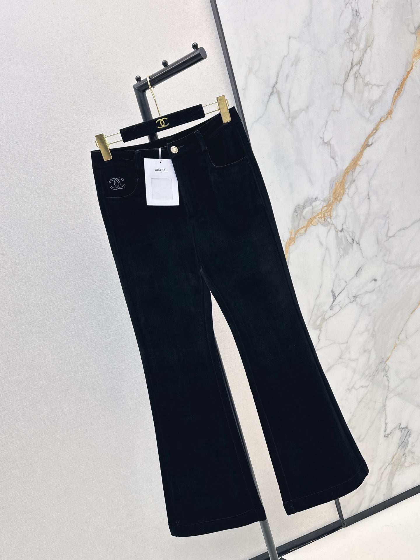 25FW velvet flared pants