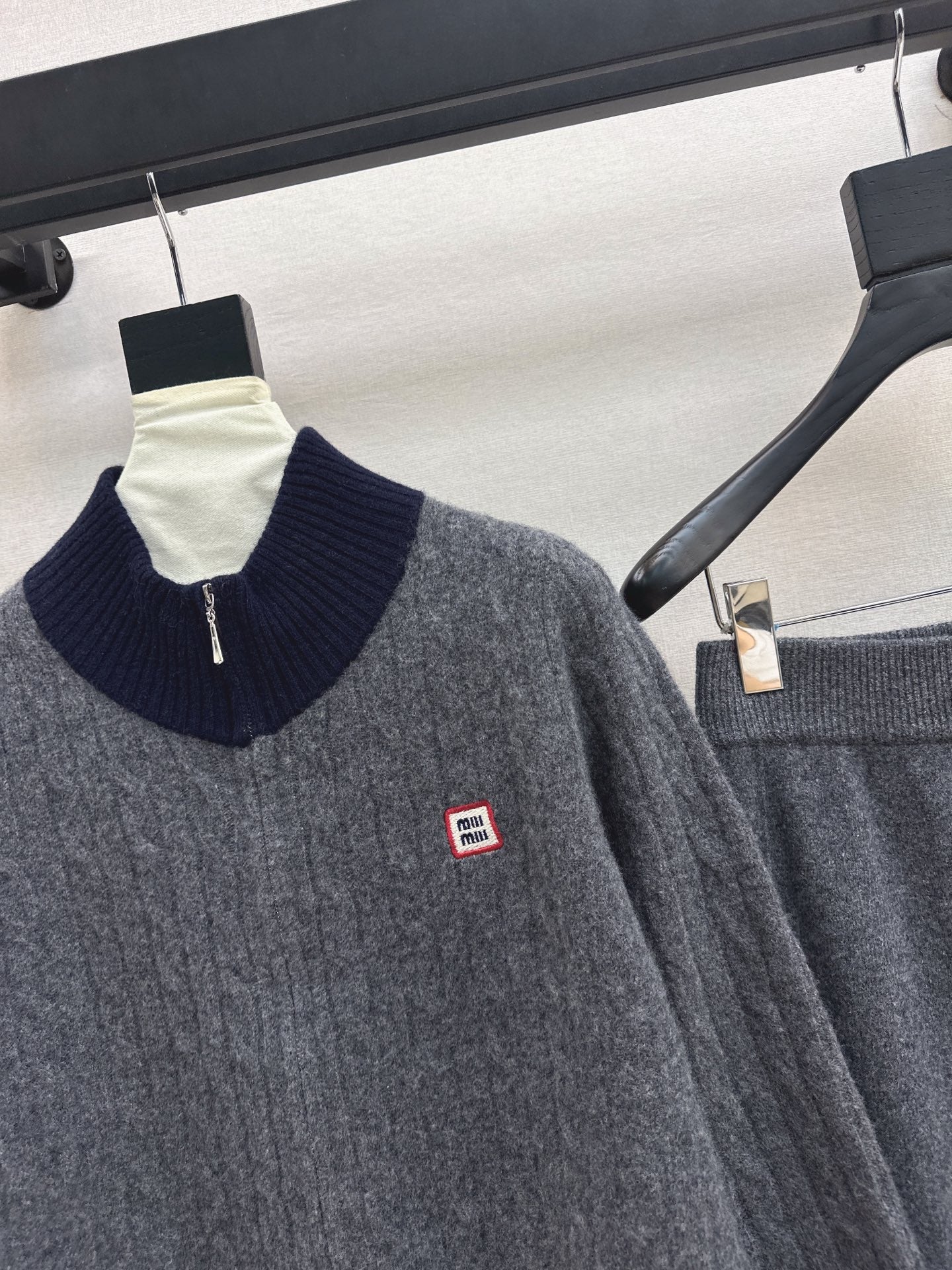 25FW  wool cardigan +wide pants outfit sets