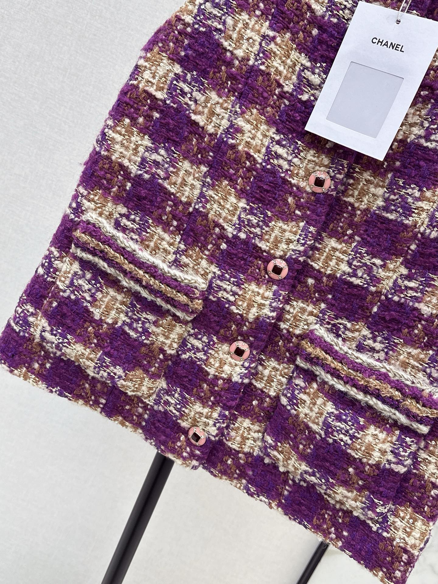 25FW NEW woven check vest