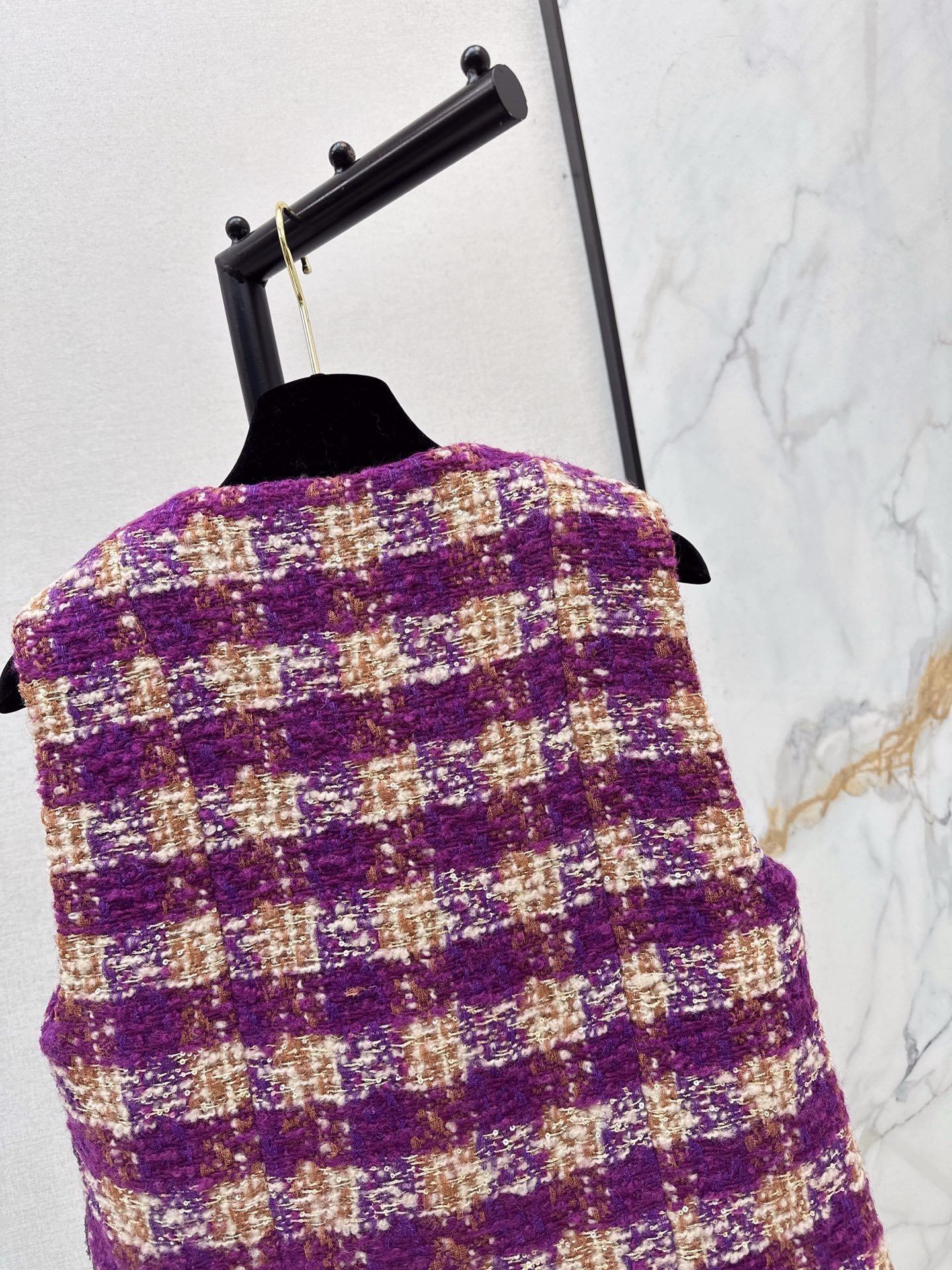 25FW NEW woven check vest