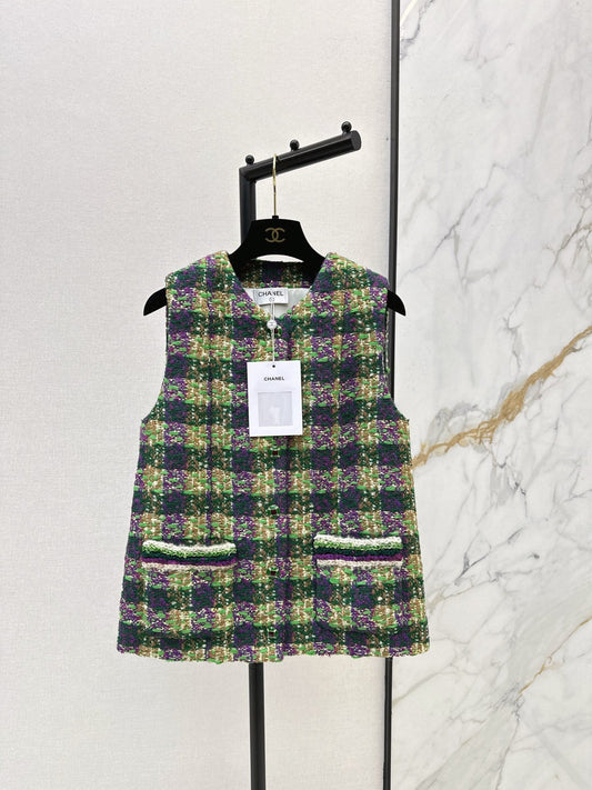 25FW NEW woven check vest
