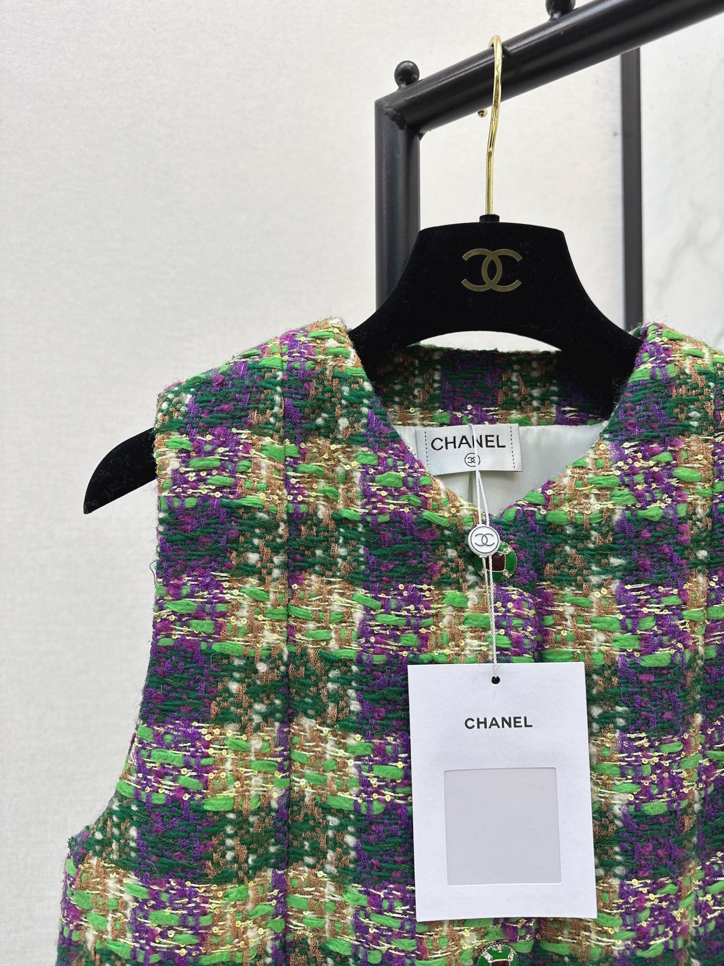 25FW NEW woven check vest