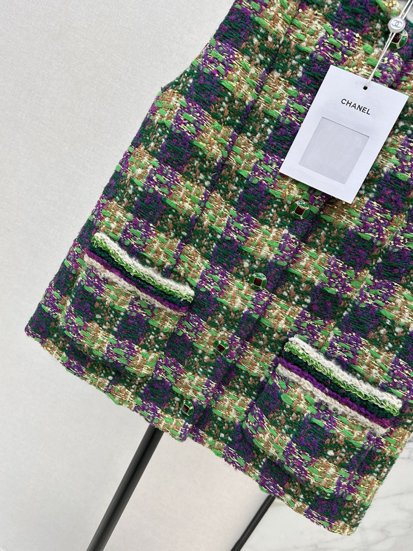 25FW NEW woven check vest