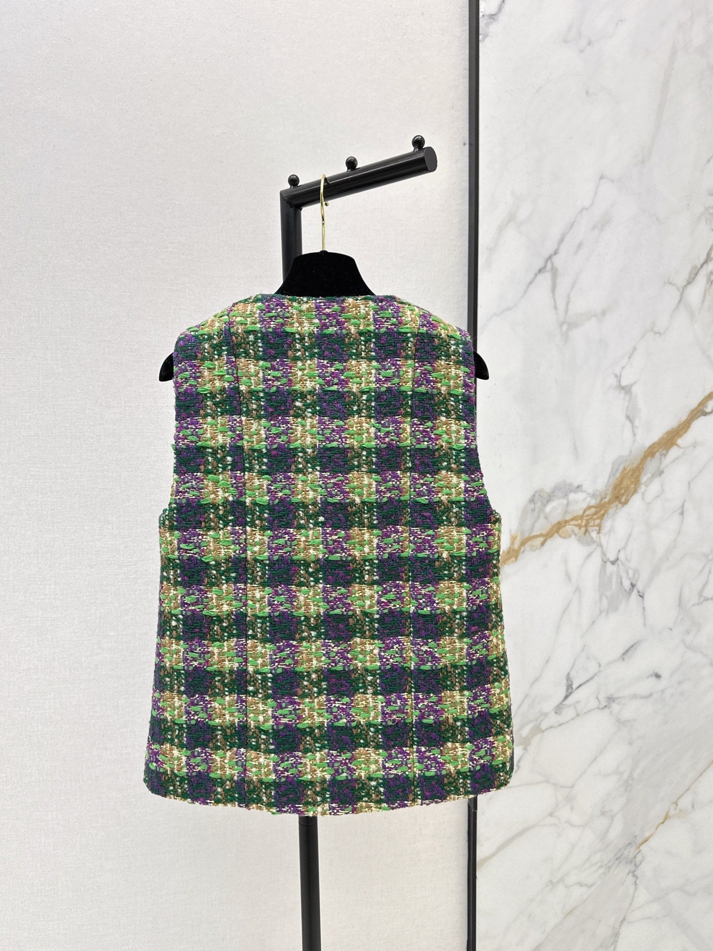 25FW NEW woven check vest