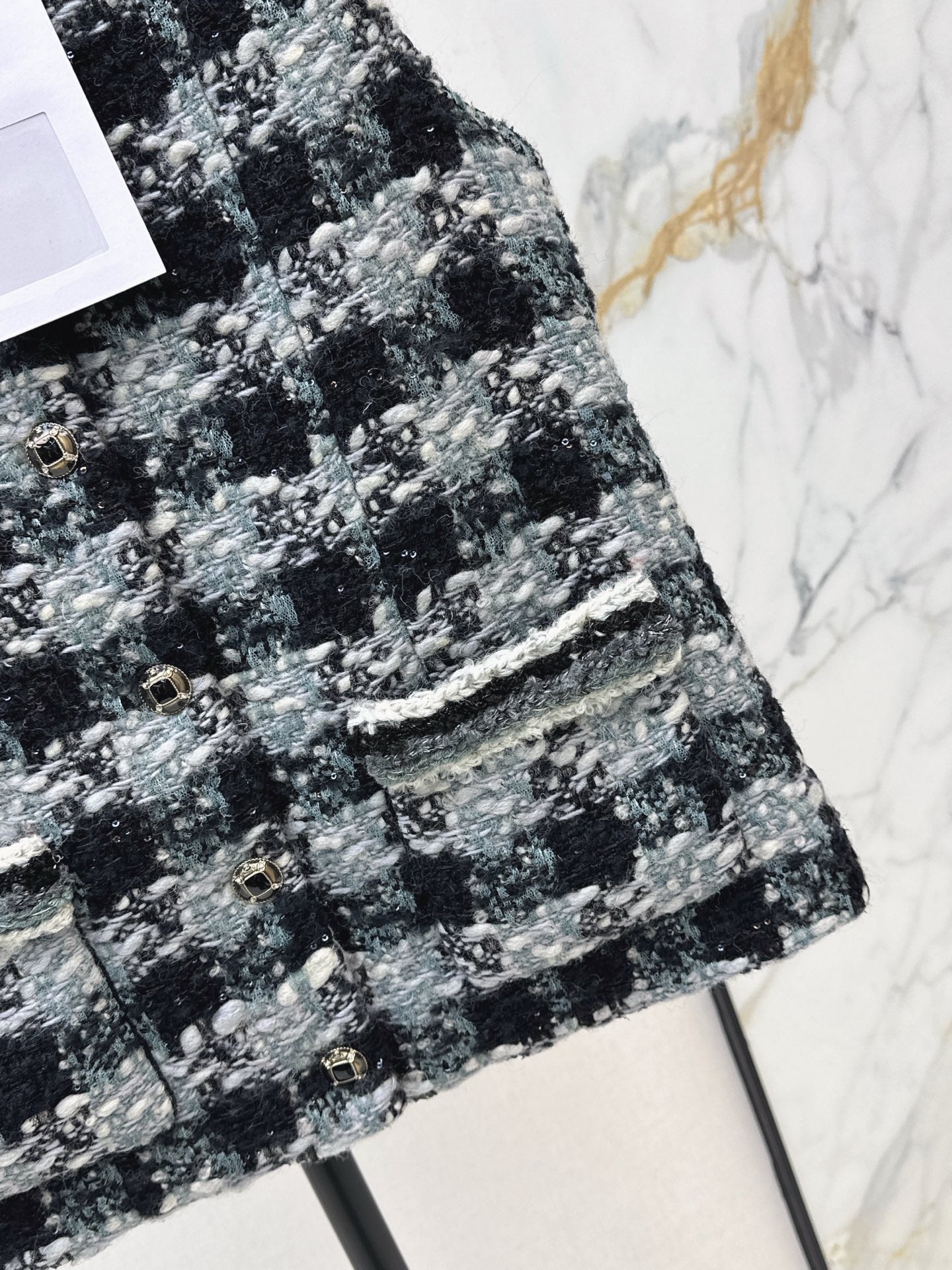 25FW NEW woven check vest