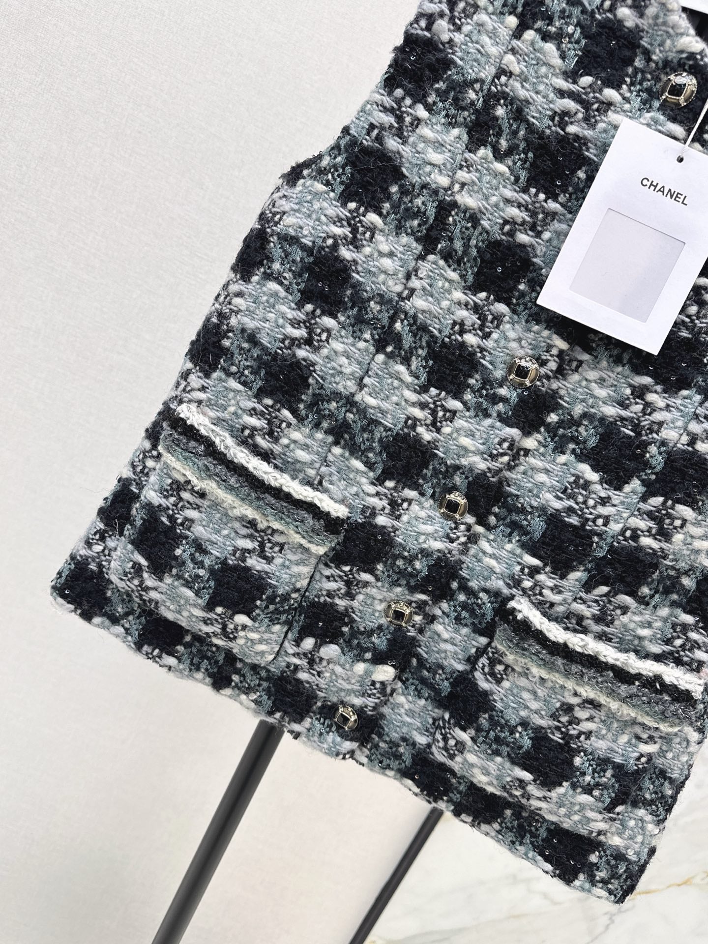 25FW NEW woven check vest