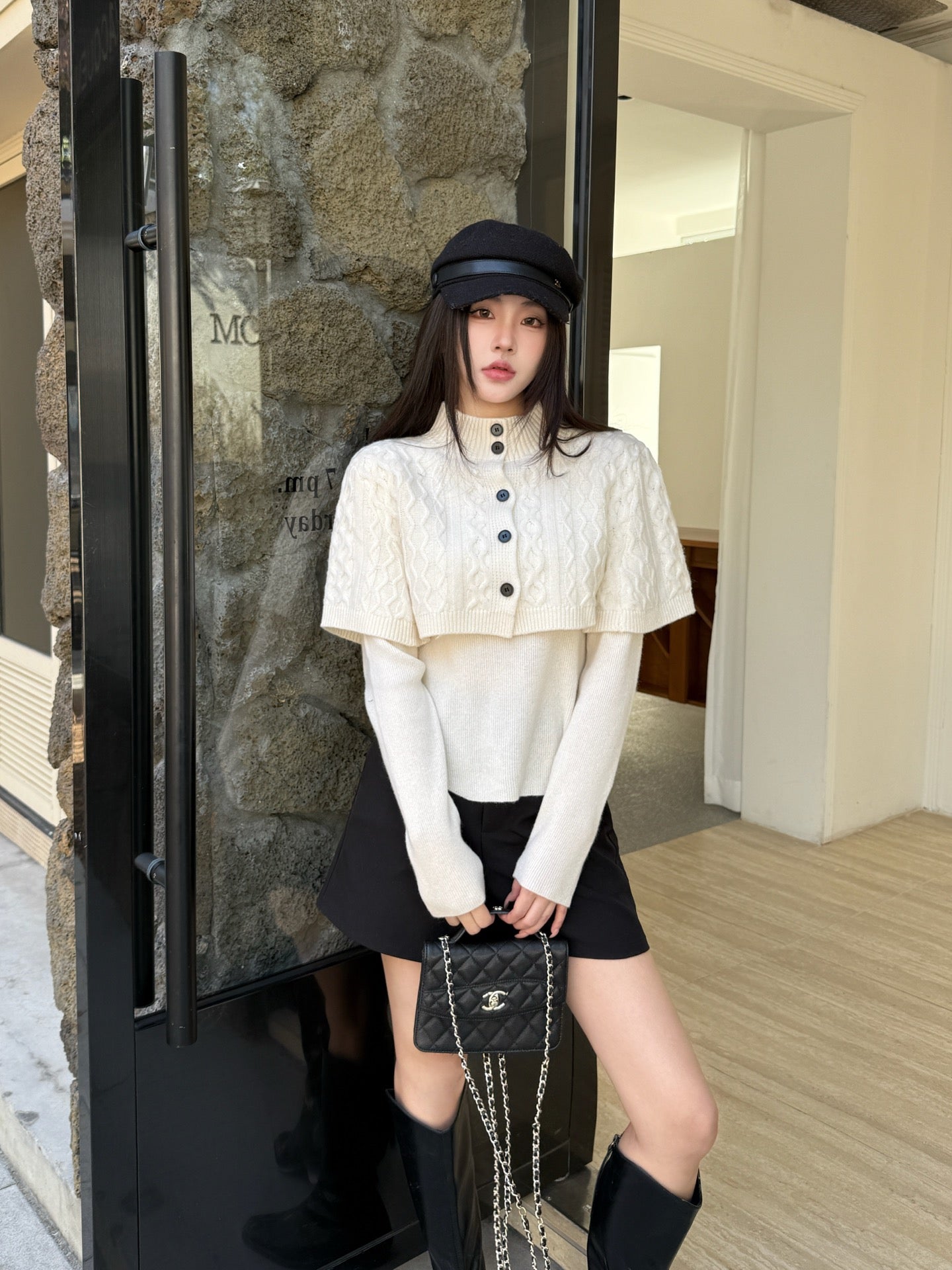 25FW  cape+sweater set