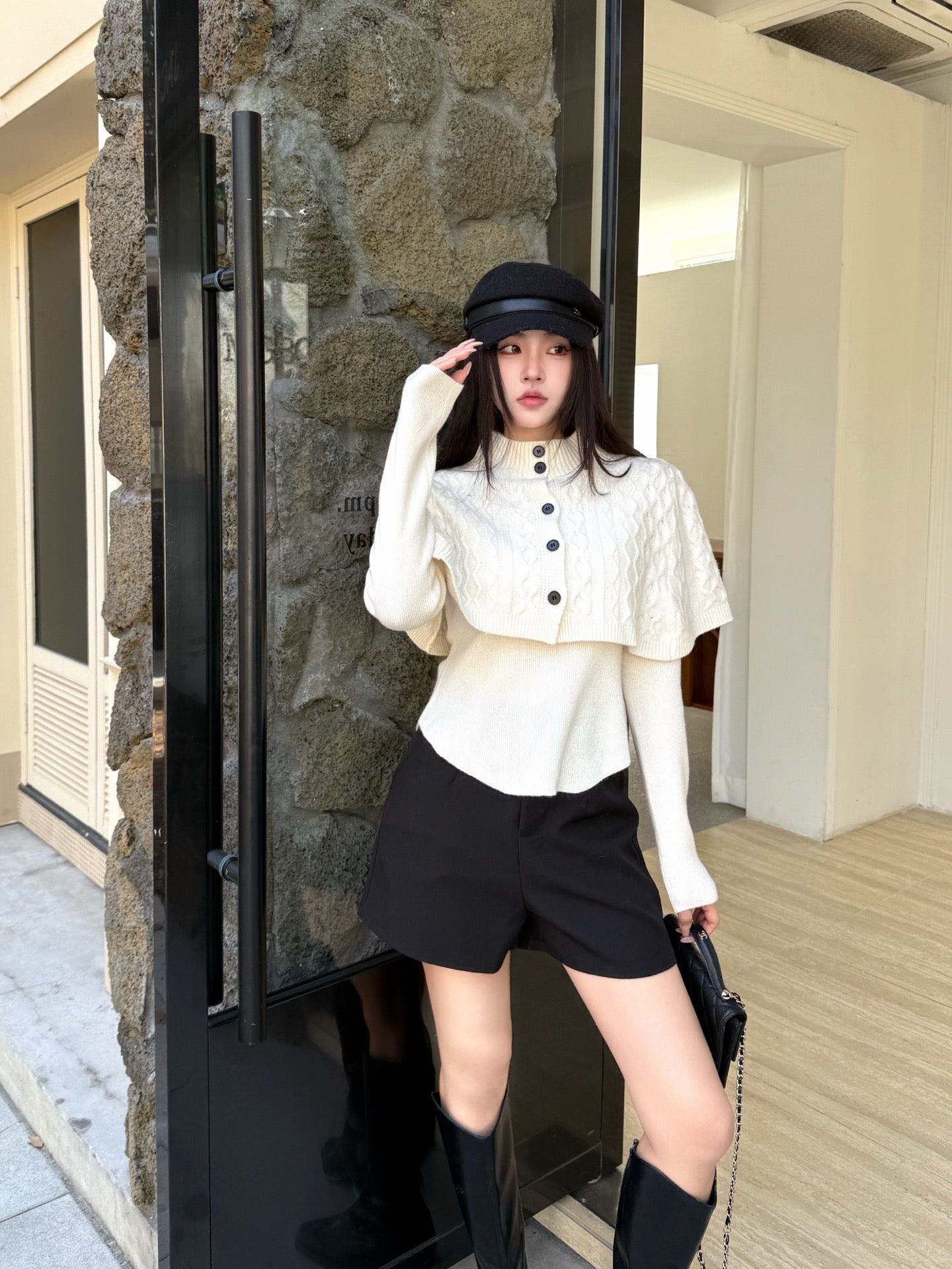 25FW  cape+sweater set