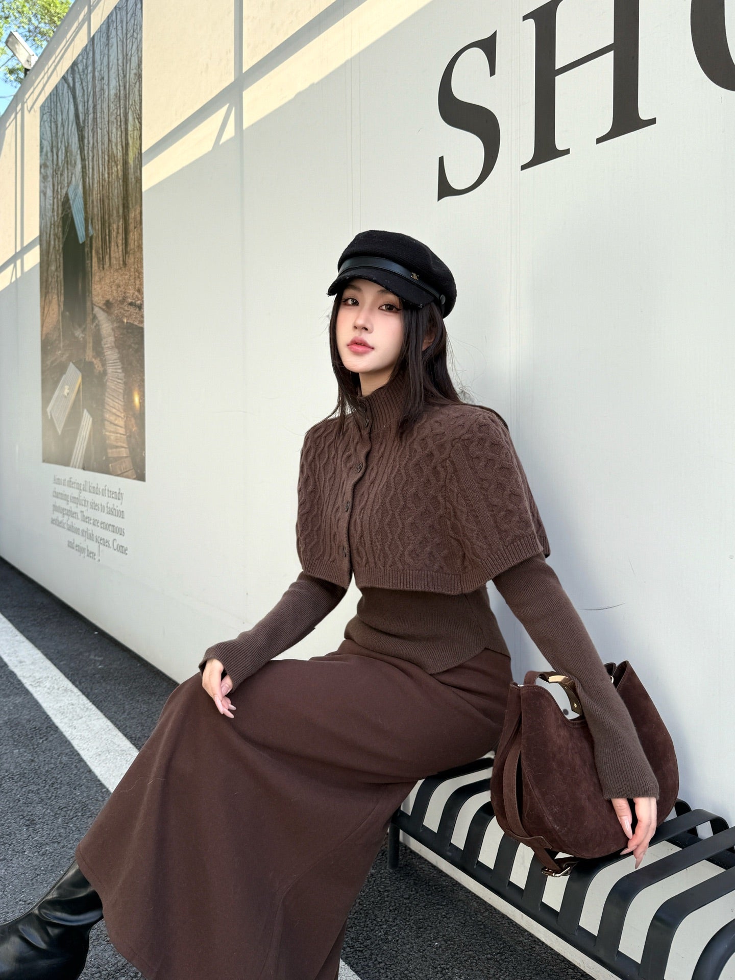 25FW  cape+sweater set