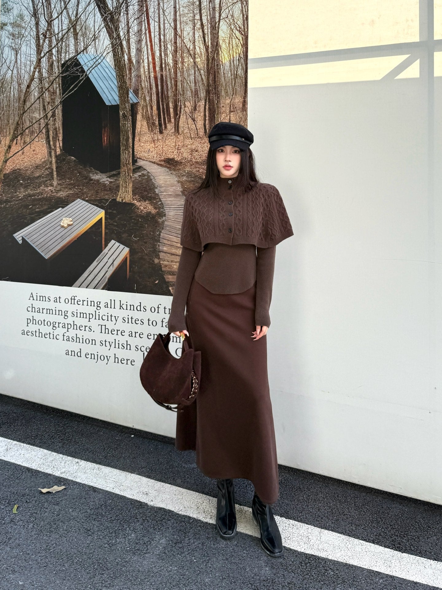 25FW  cape+sweater set