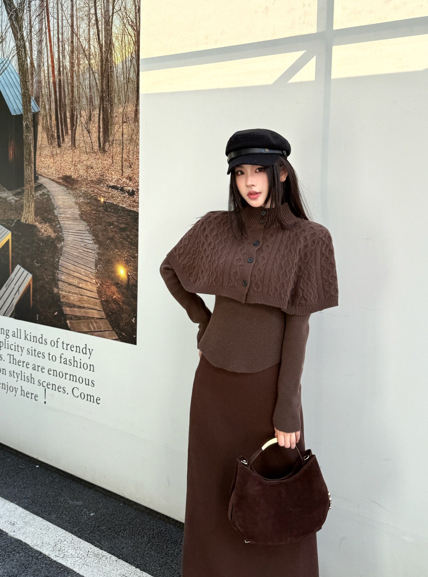 25FW  cape+sweater set