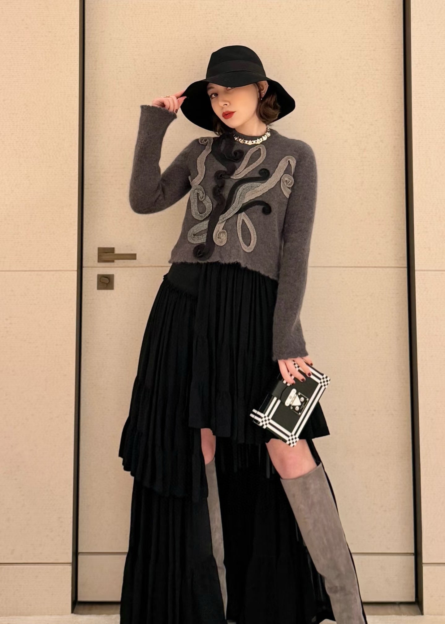 26SS asymmetrical skirts