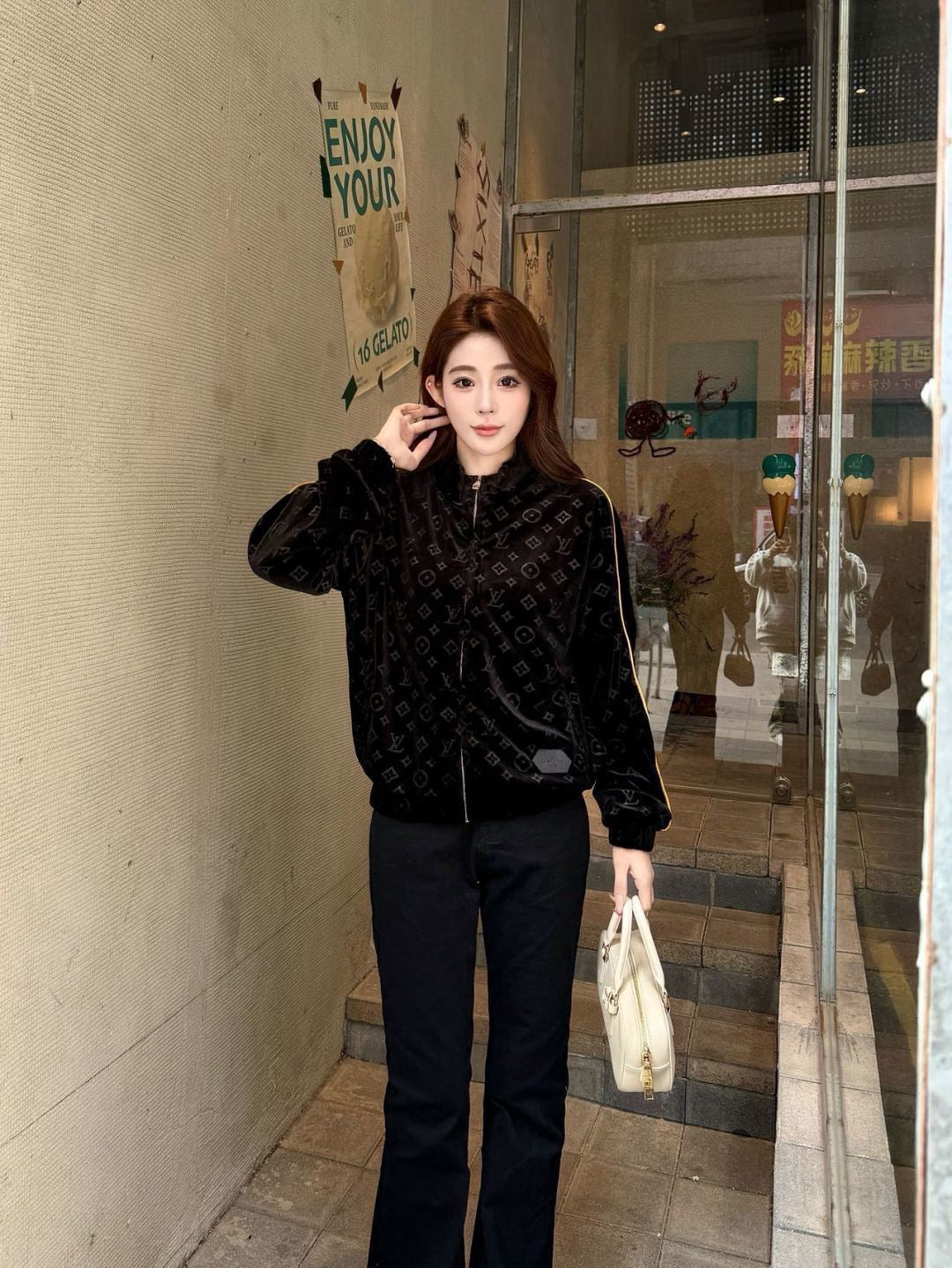 25FW  velvet jacket pants sets