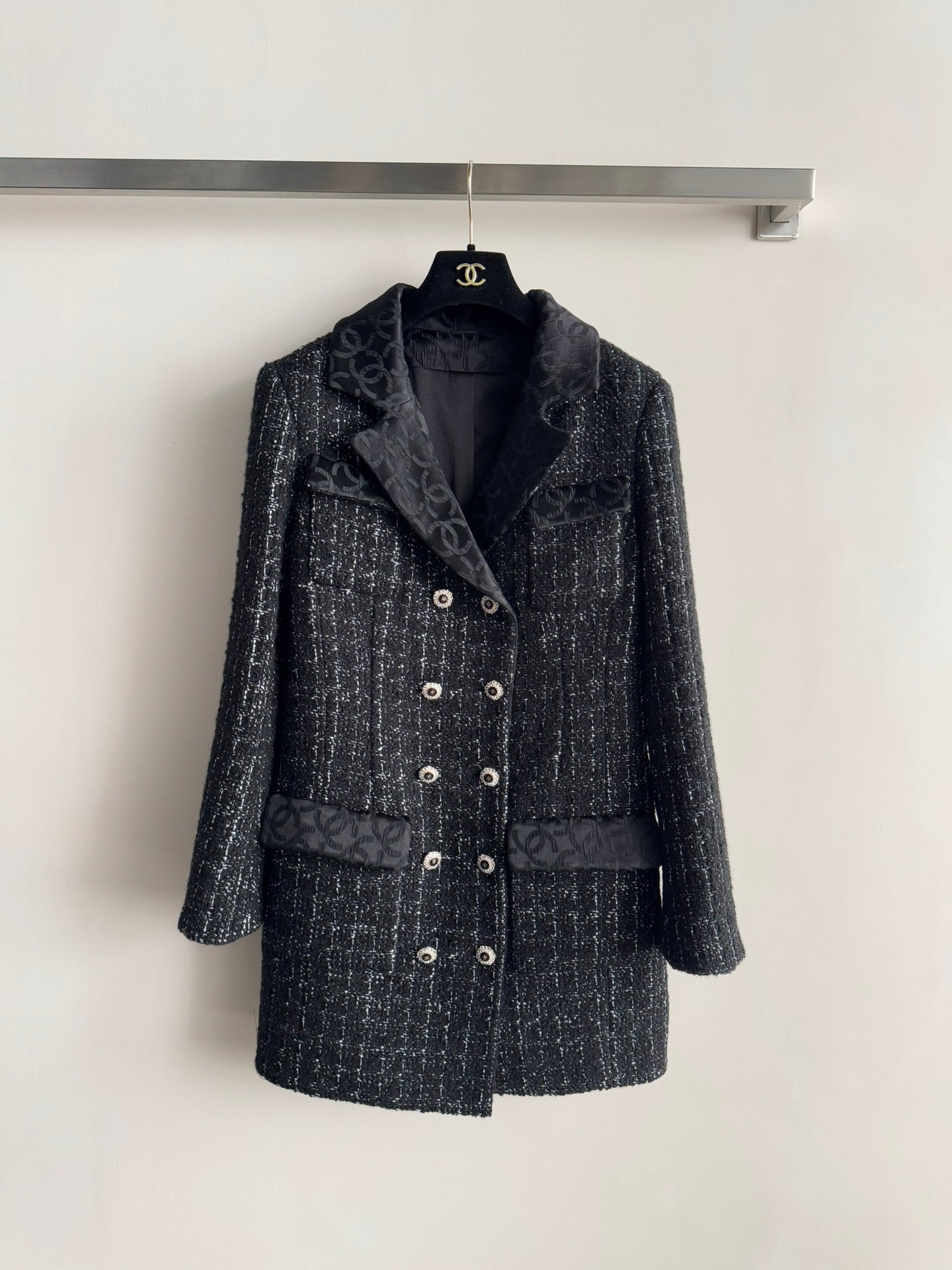25FW jacquard tweed jacket