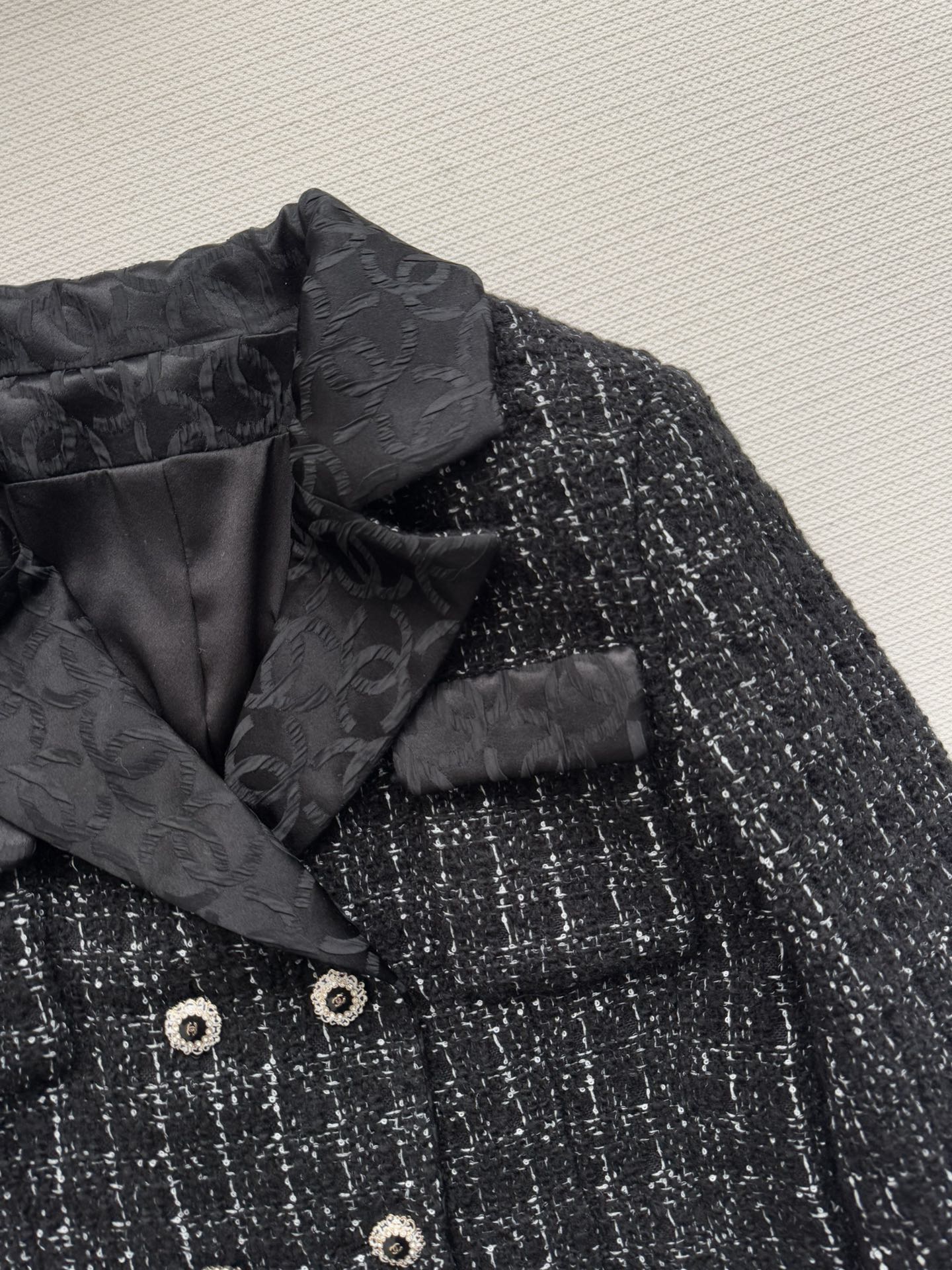 25FW jacquard tweed jacket