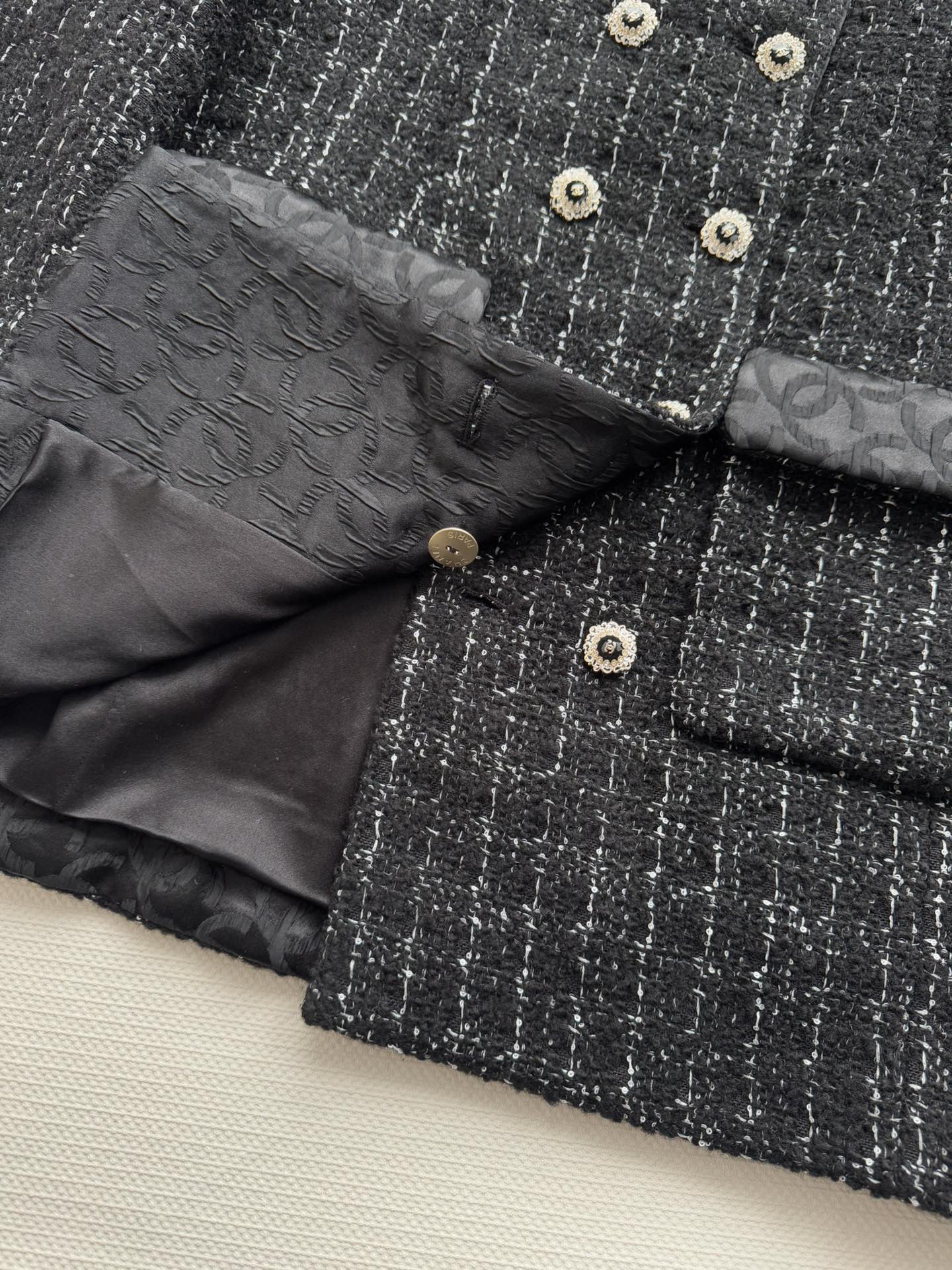 25FW jacquard tweed jacket