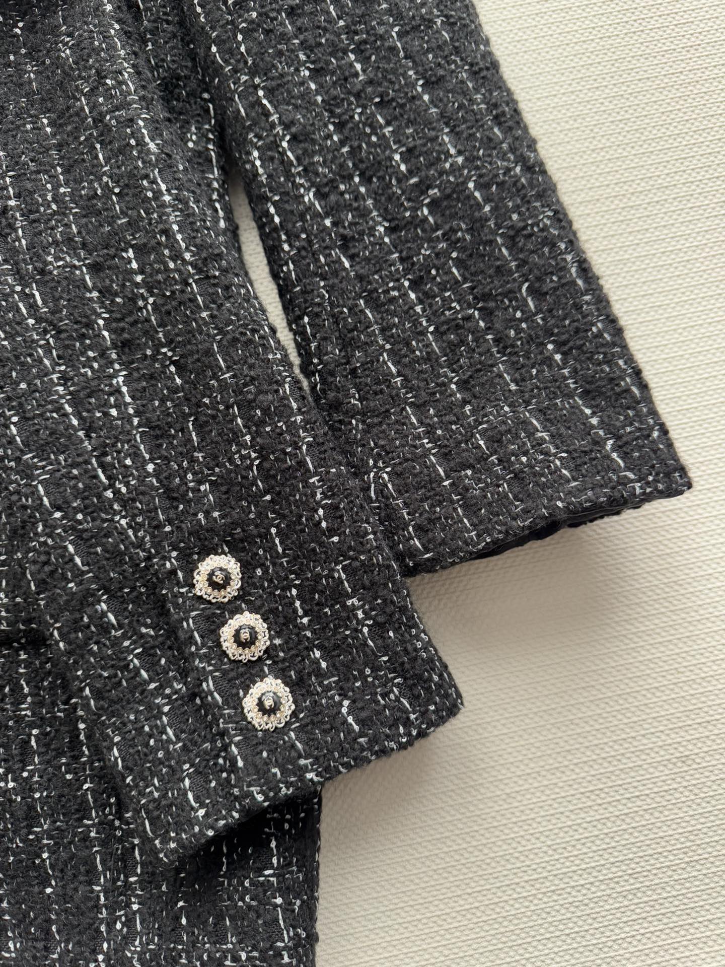 25FW jacquard tweed jacket