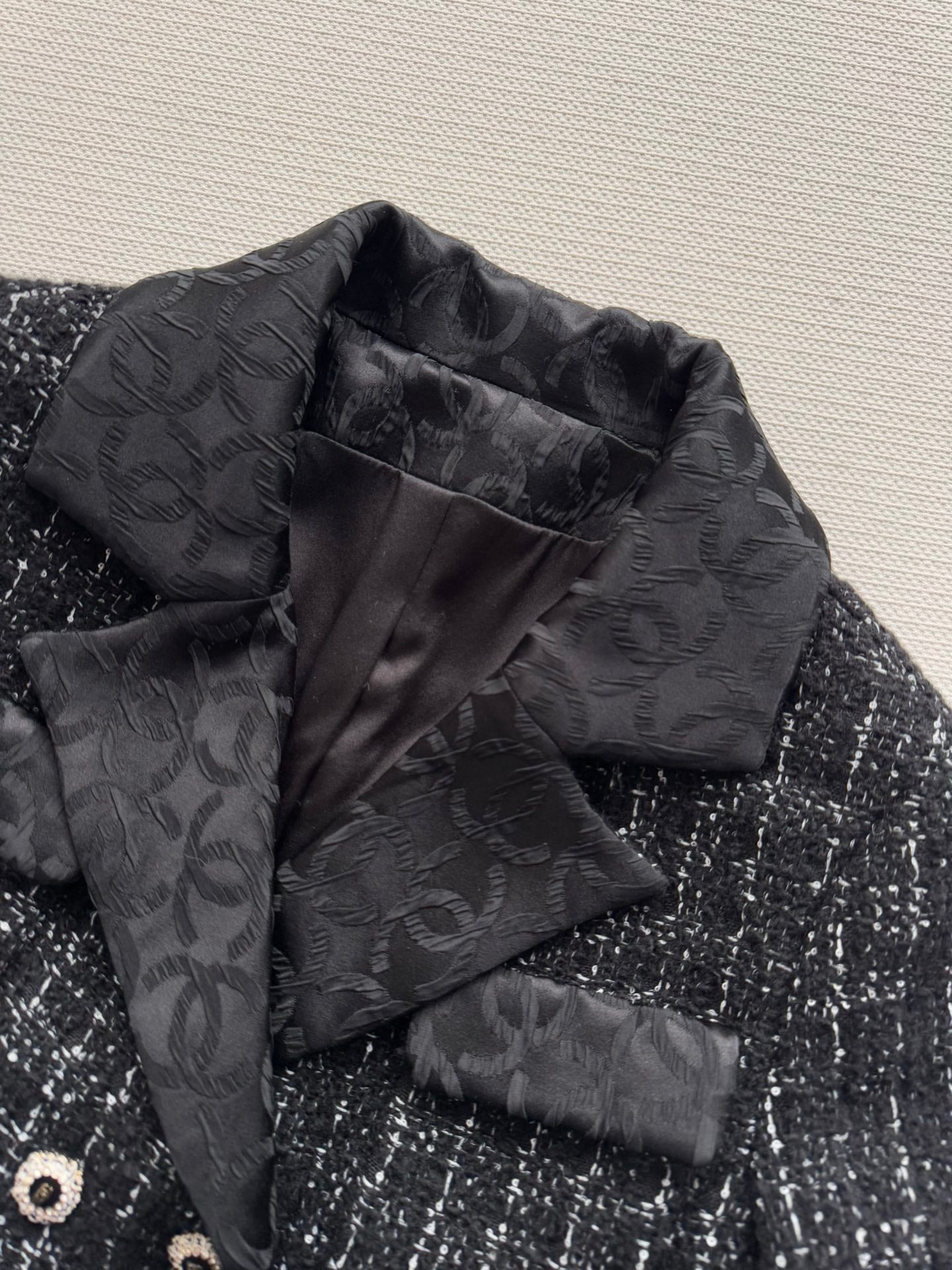 25FW jacquard tweed jacket