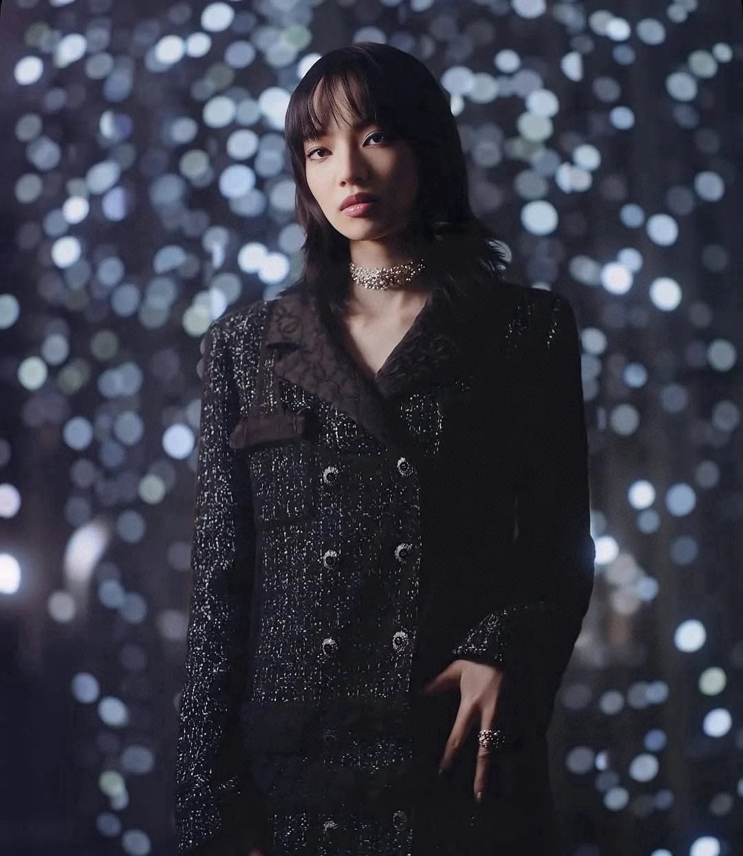 25FW jacquard tweed jacket