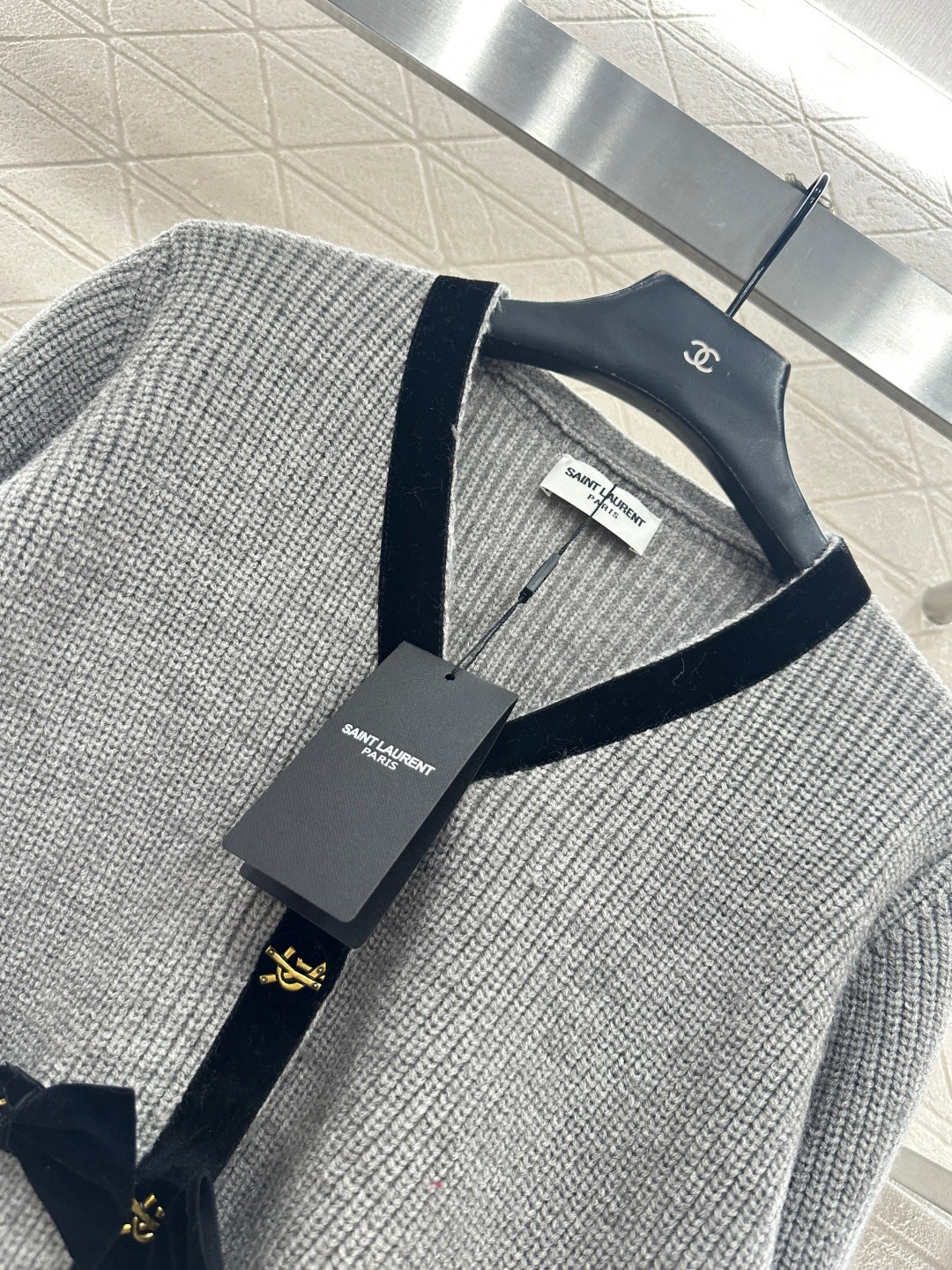 25FW bow knit cardiagn