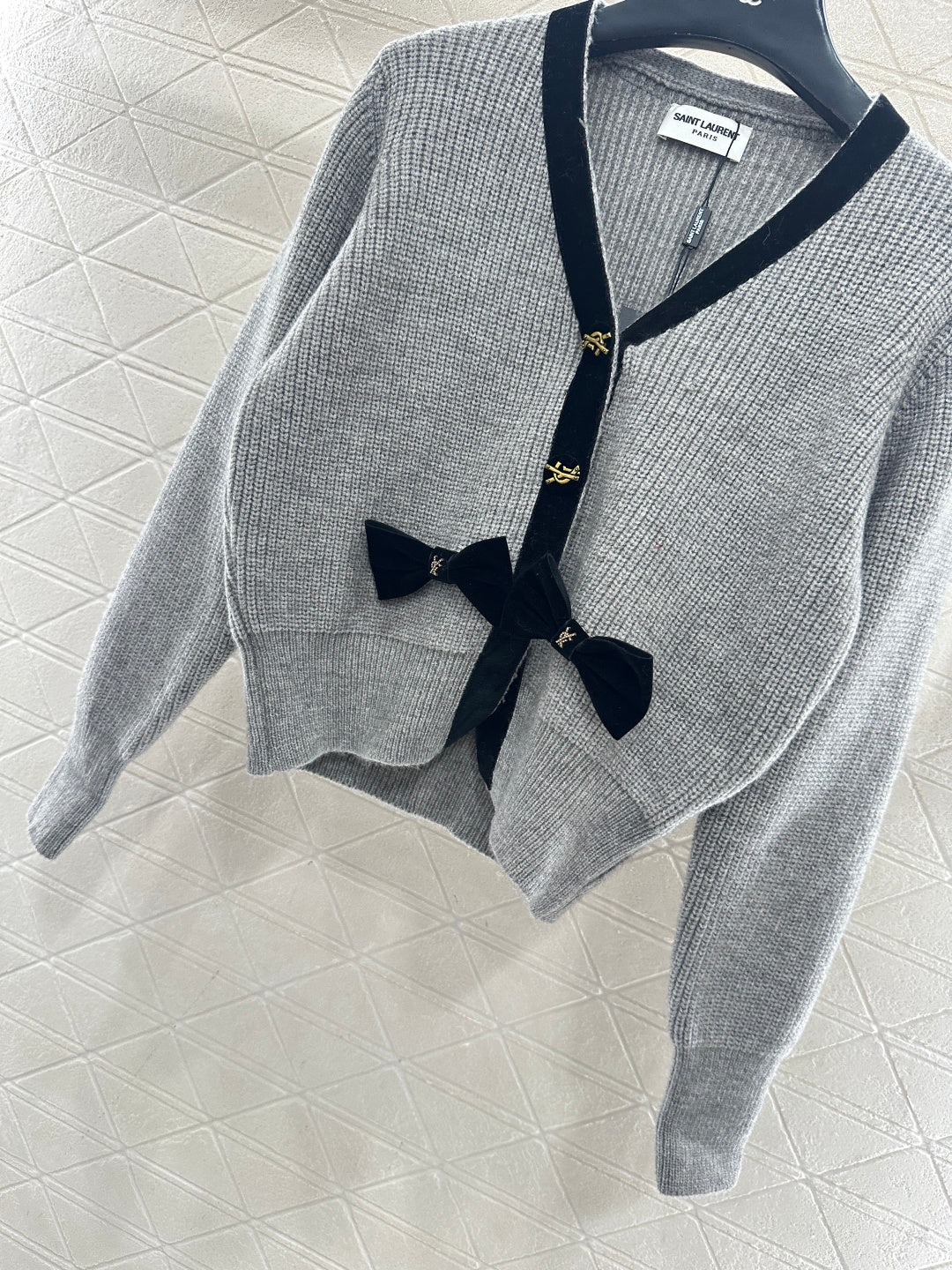 25FW bow knit cardiagn