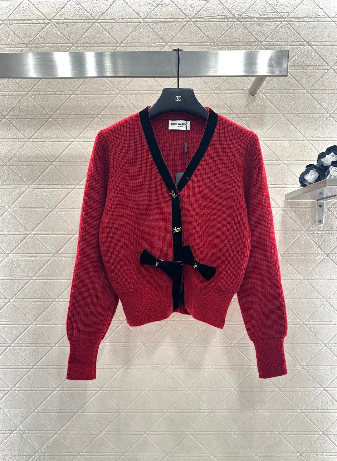 25FW bow knit cardiagn