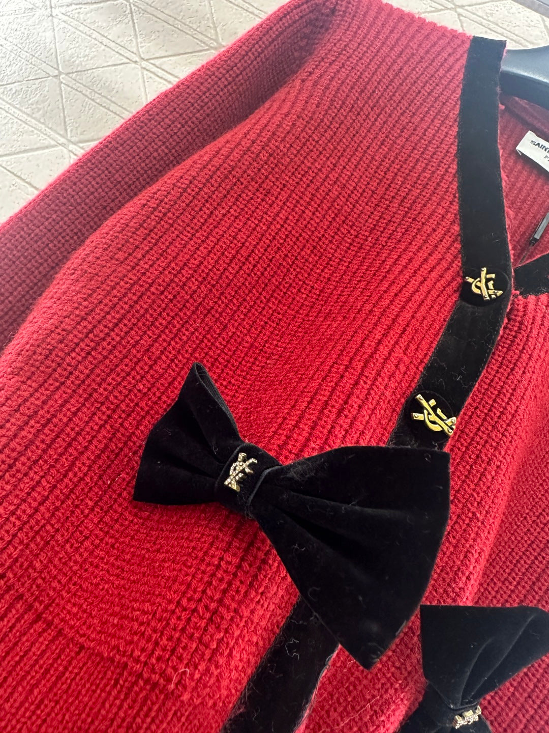 25FW bow knit cardiagn