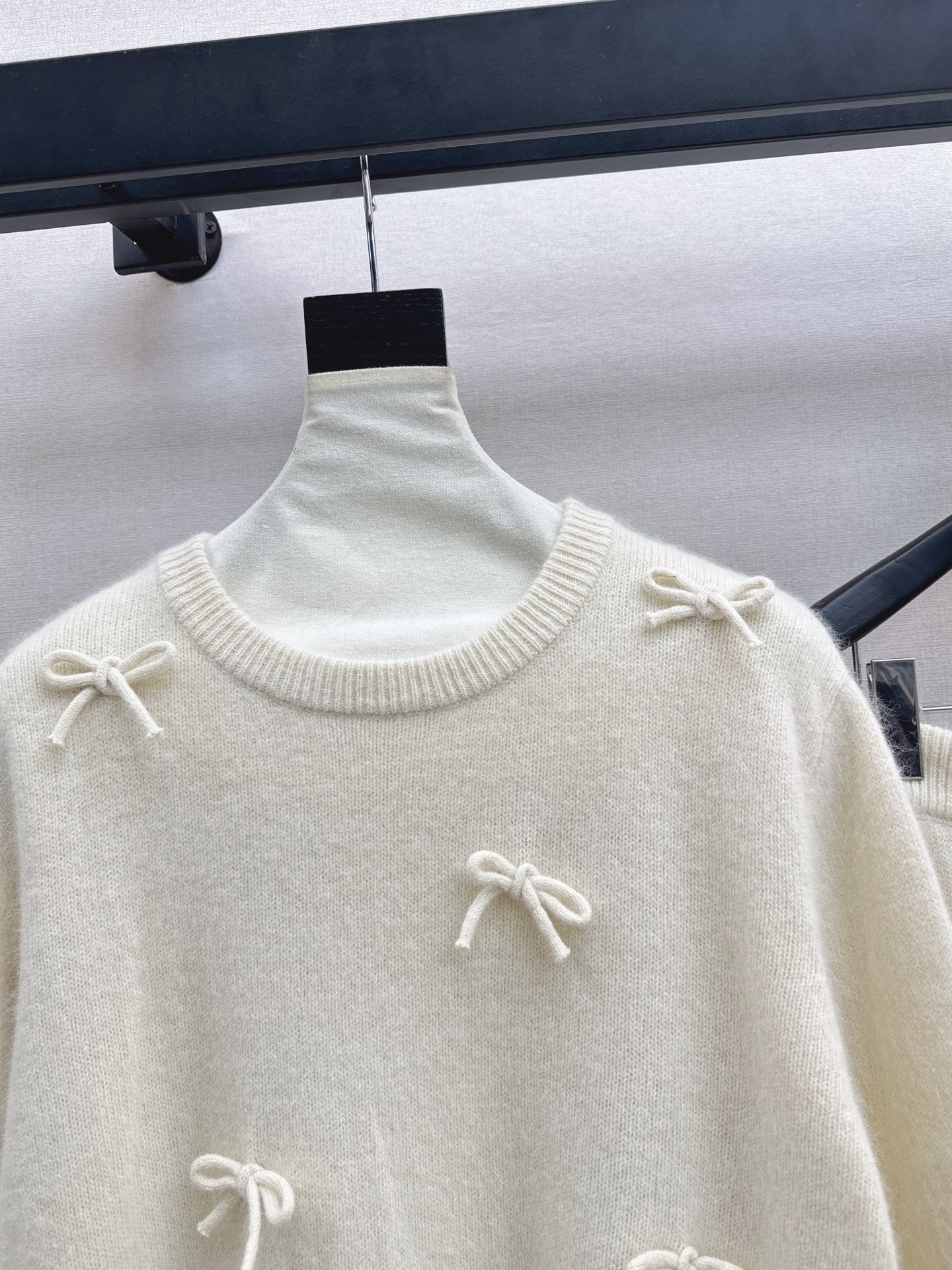 25FW  knit bow sweater+pants outfit sets