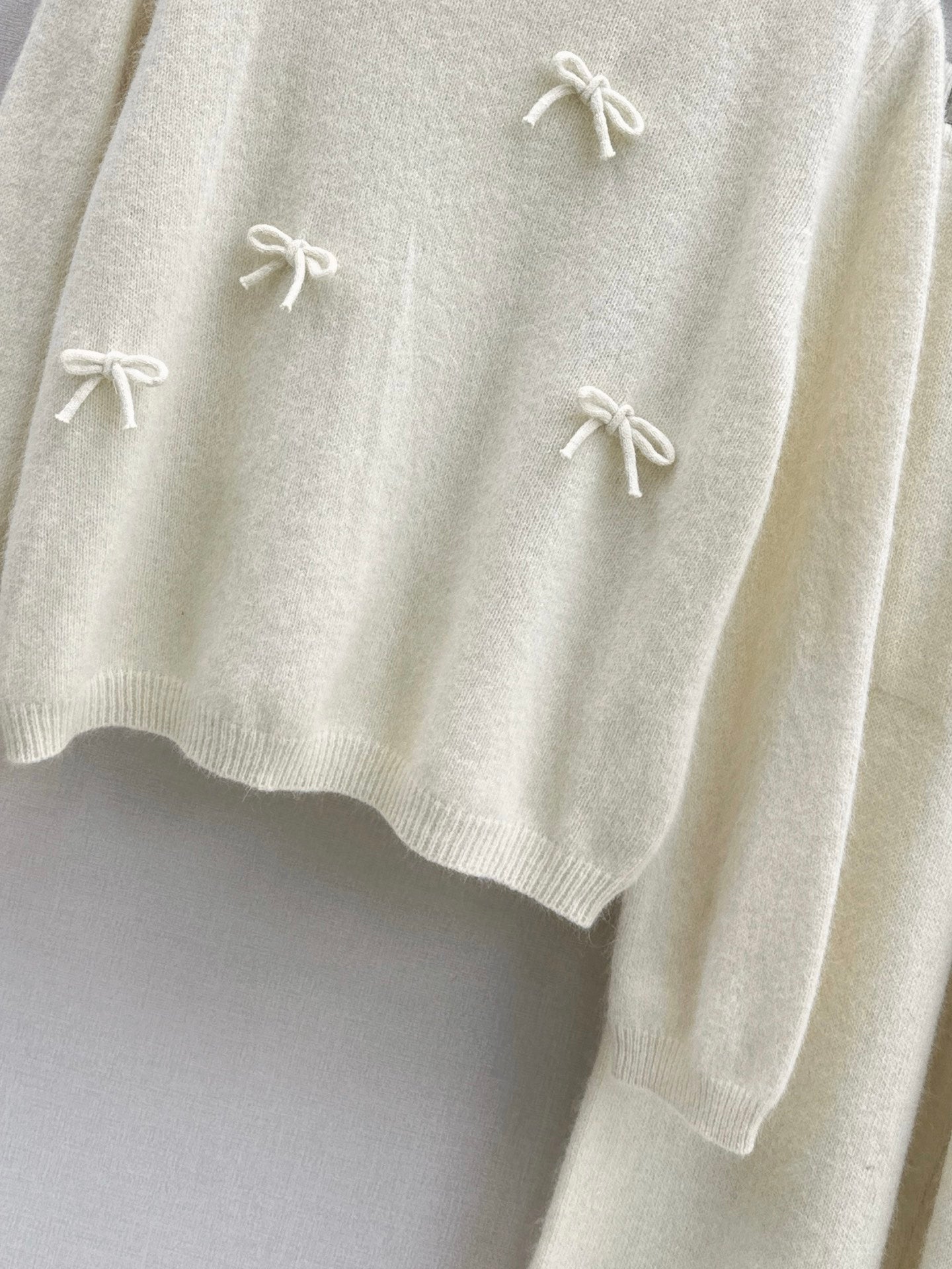 25FW  knit bow sweater+pants outfit sets