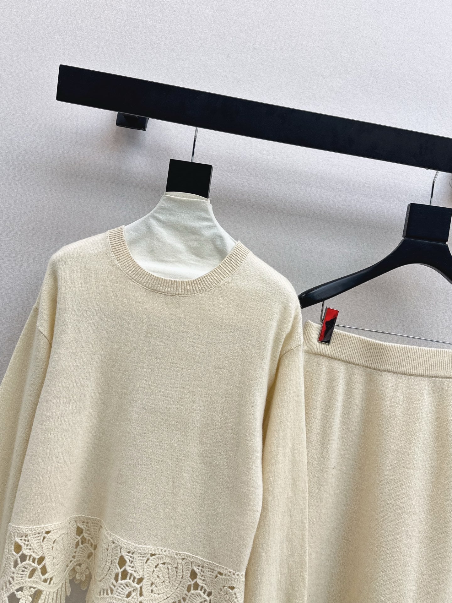 25FW  knit bow sweater+pants outfit sets