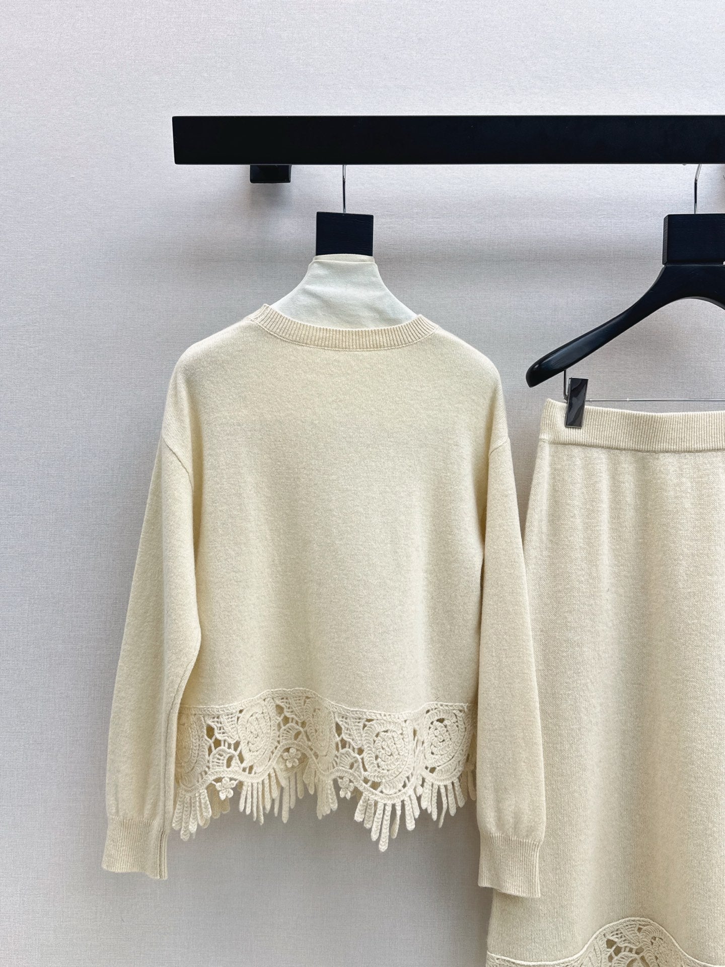 25FW  knit bow sweater+pants outfit sets