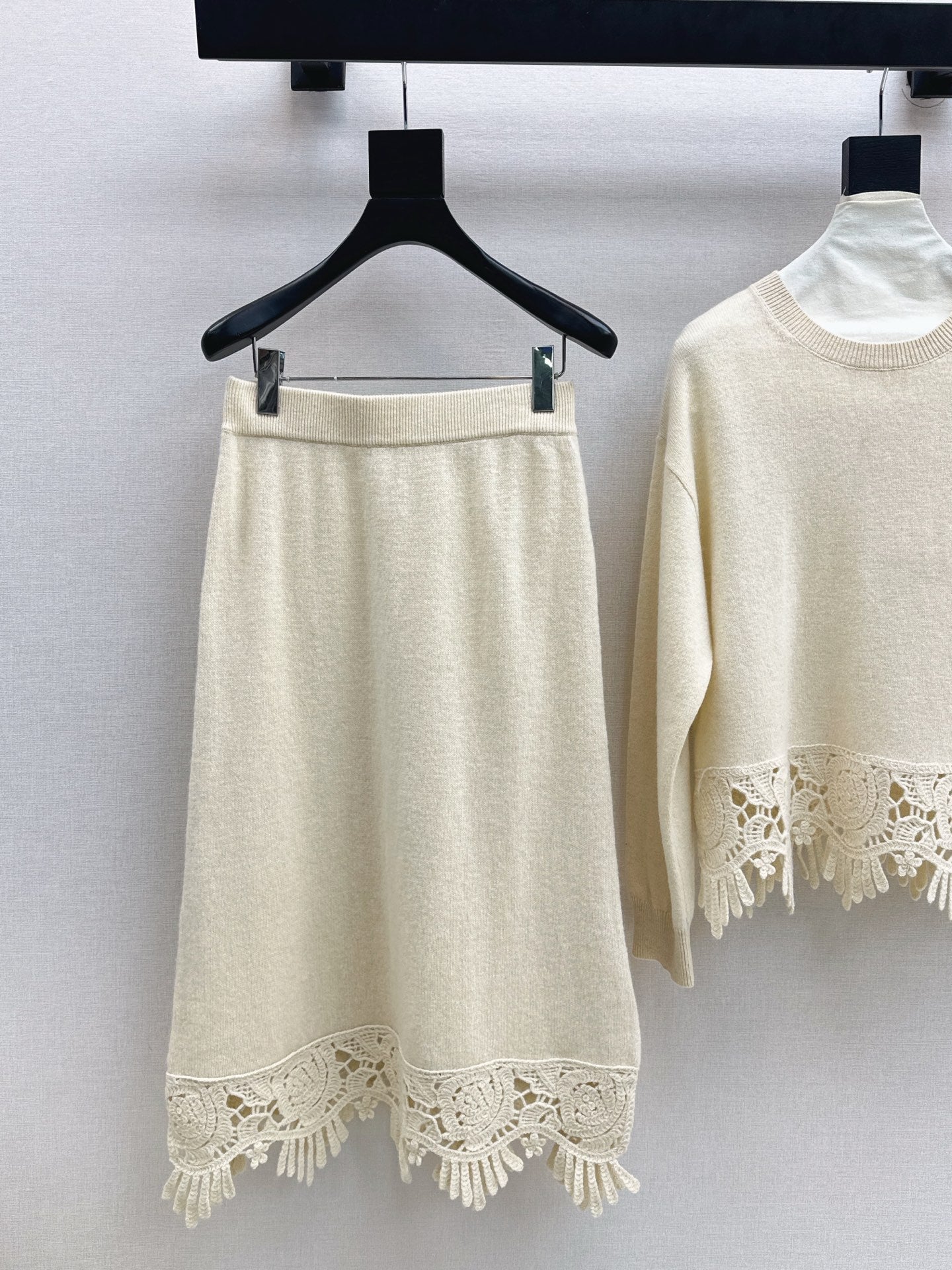 25FW  knit bow sweater+pants outfit sets