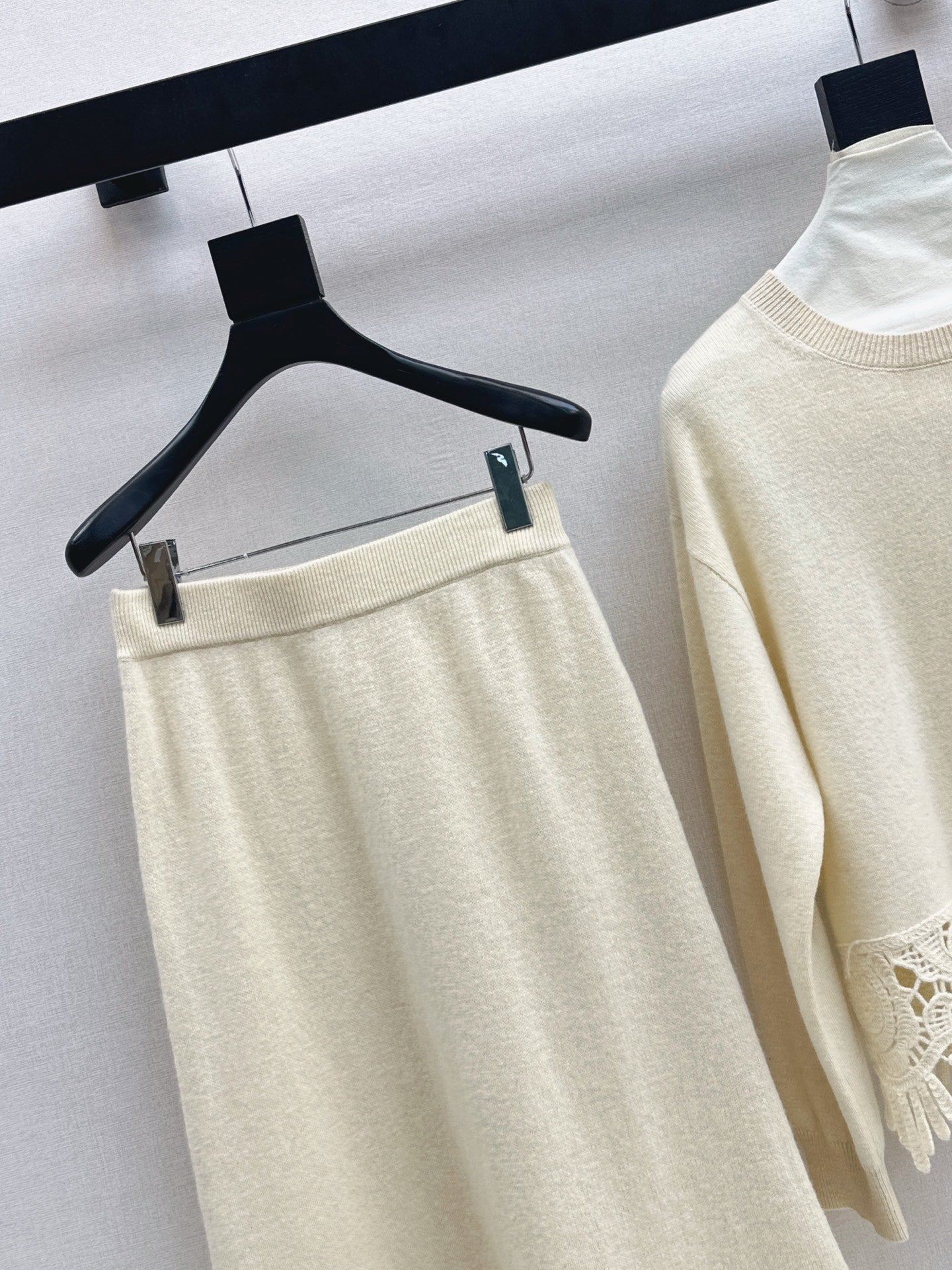 25FW  knit bow sweater+pants outfit sets