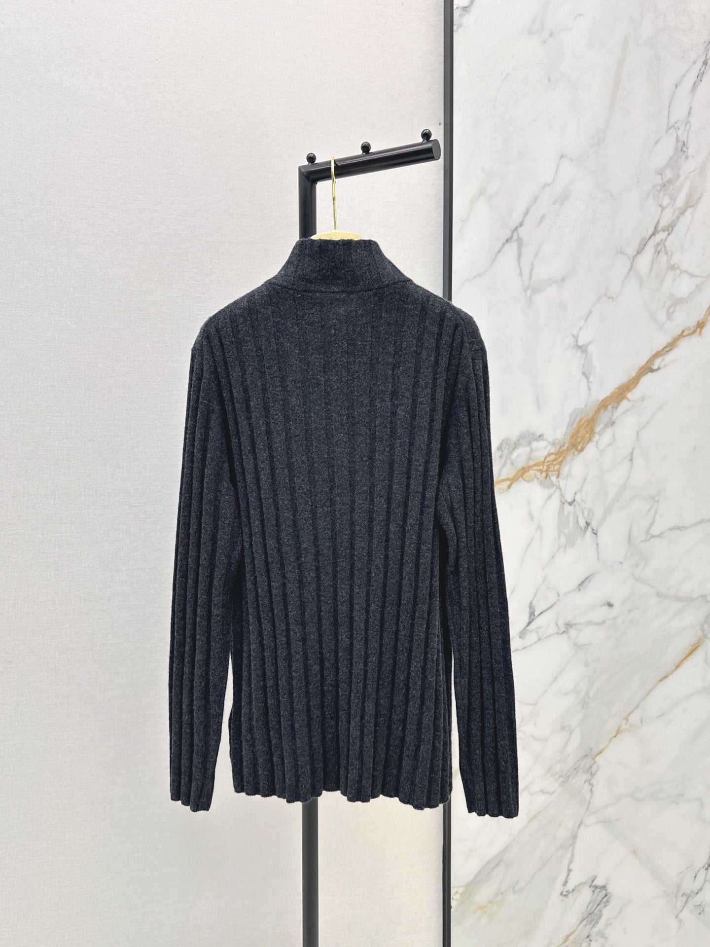 25FW  rib knit zipper cardigan