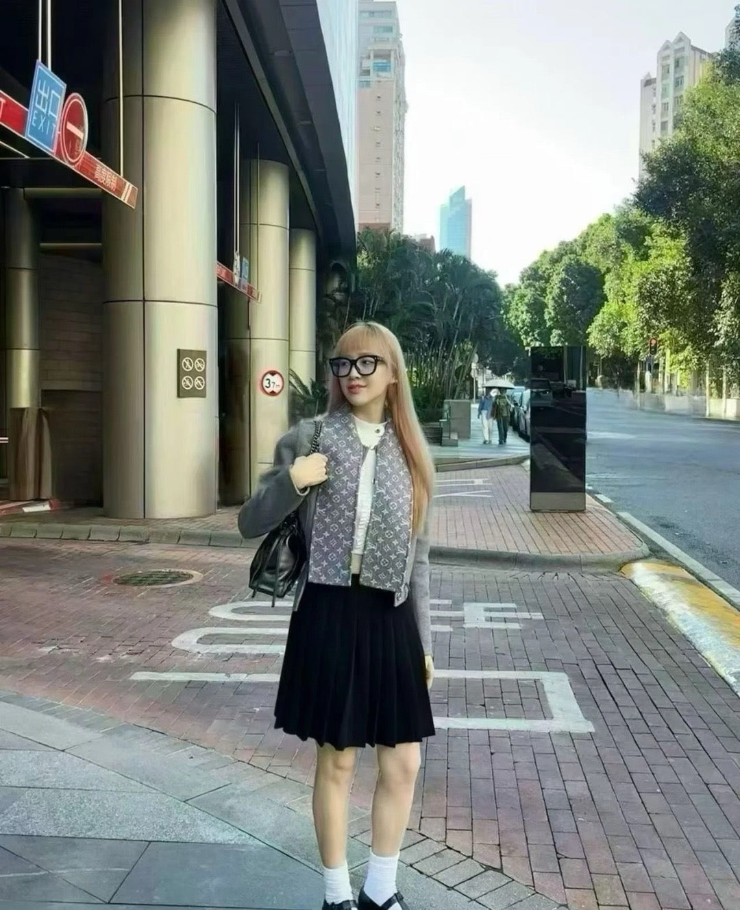 26SS  woolen jacket skirt outfit sets