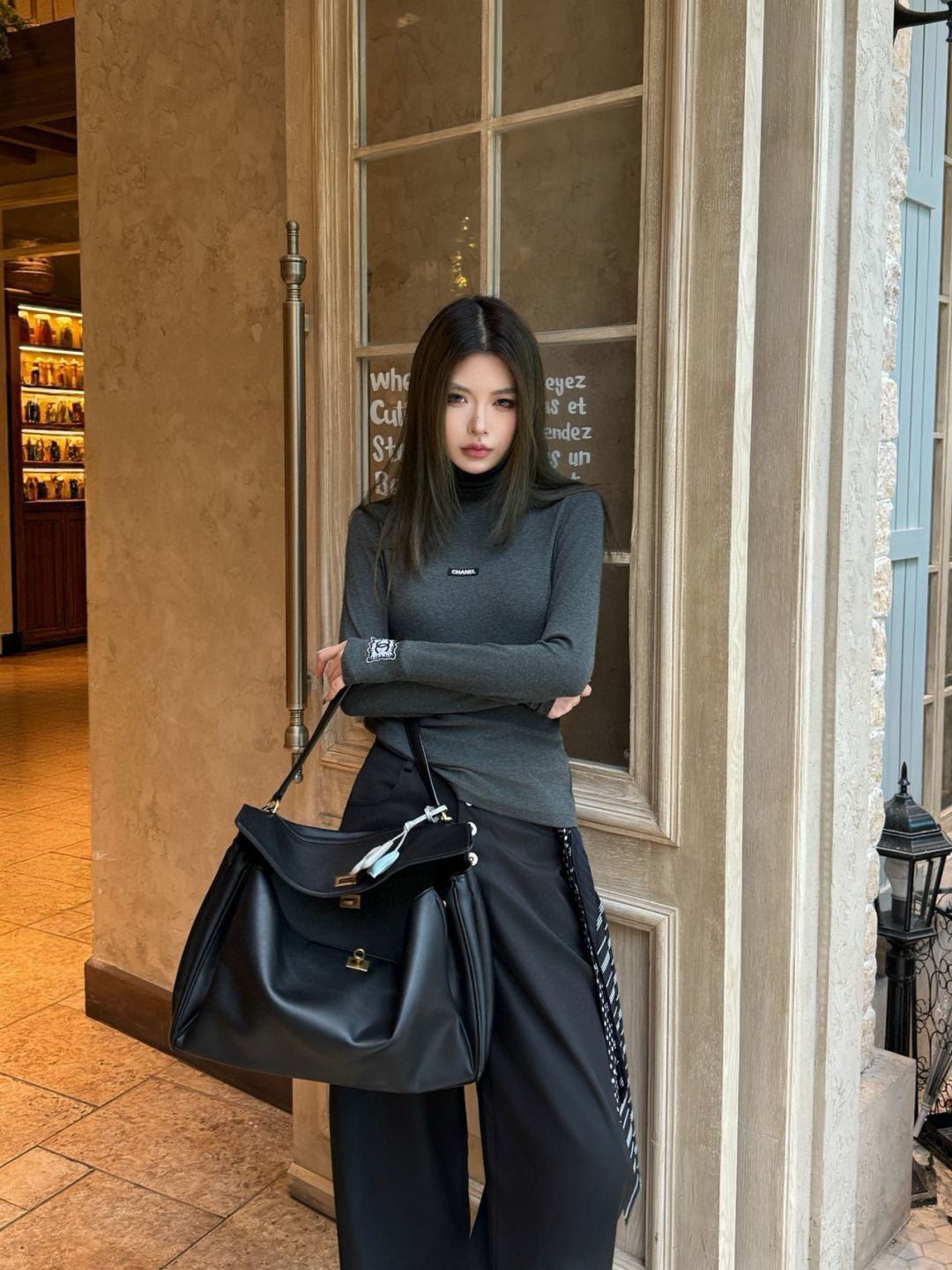 25fw  high neck basic tee