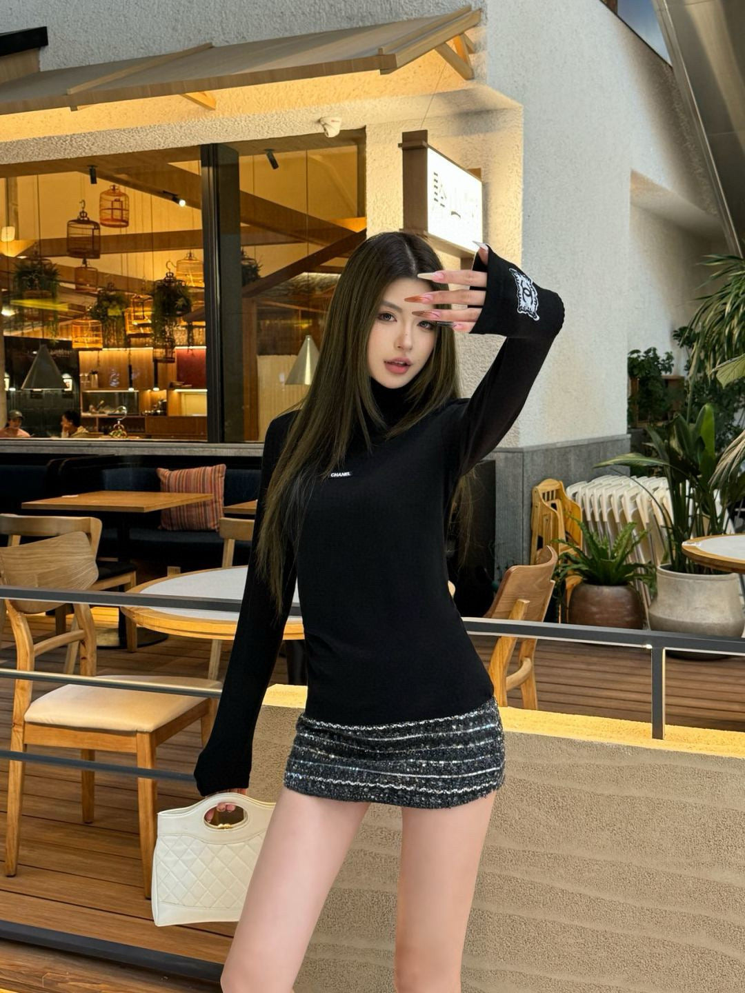 25fw  high neck basic tee