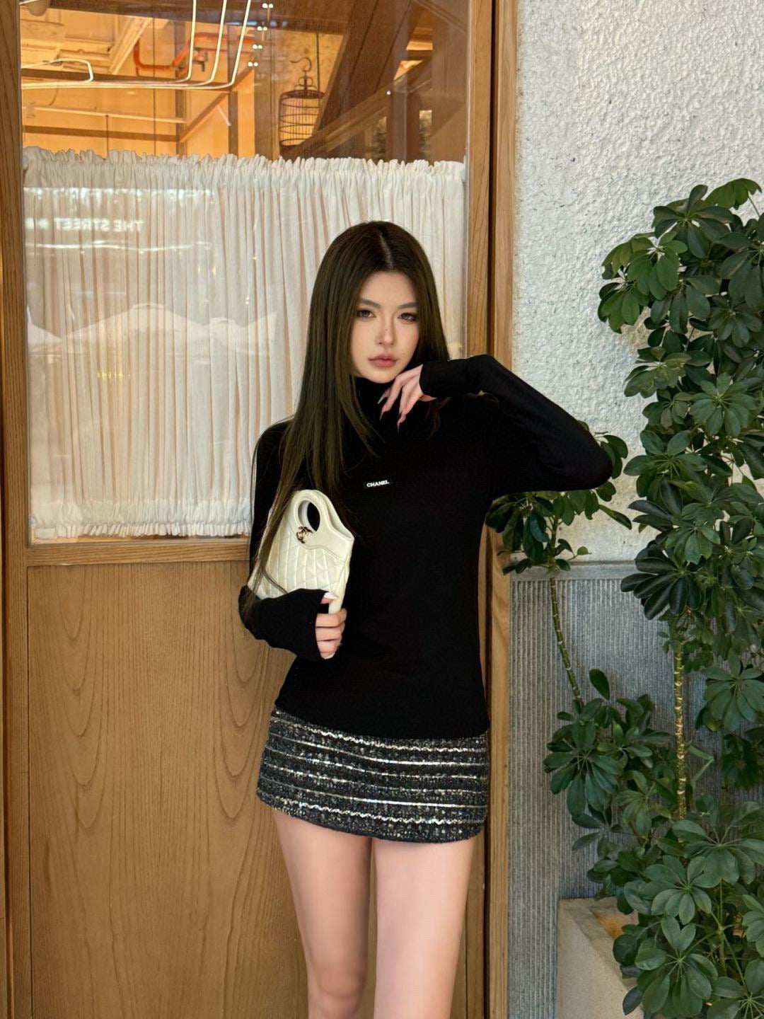 25fw  high neck basic tee